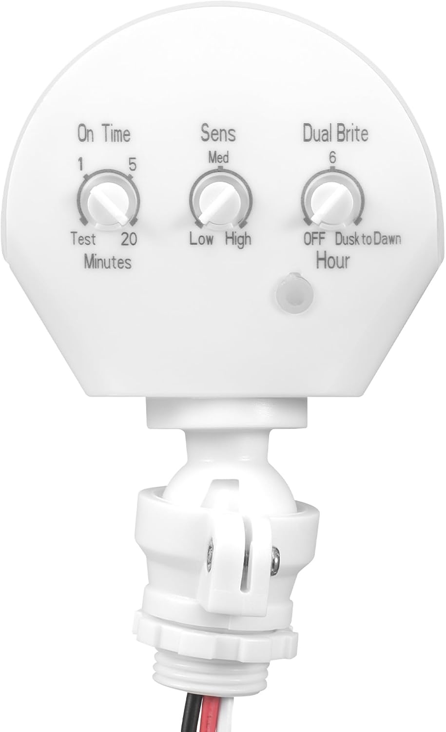 image:imageGlobe Electric 240 Motion Sensor Replacement MotionBright 2Level Lighting Adjustable SENS Dial Manual Mode Black Finish Outdoor Security Light 17000184White