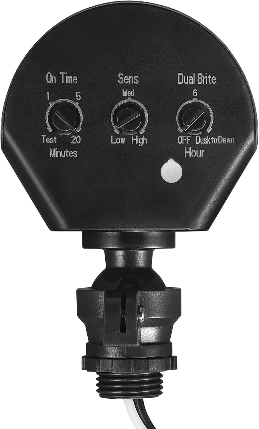 image:imageGlobe Electric 240 Motion Sensor Replacement MotionBright 2Level Lighting Adjustable SENS Dial Manual Mode Black Finish Outdoor Security Light 17000184Black