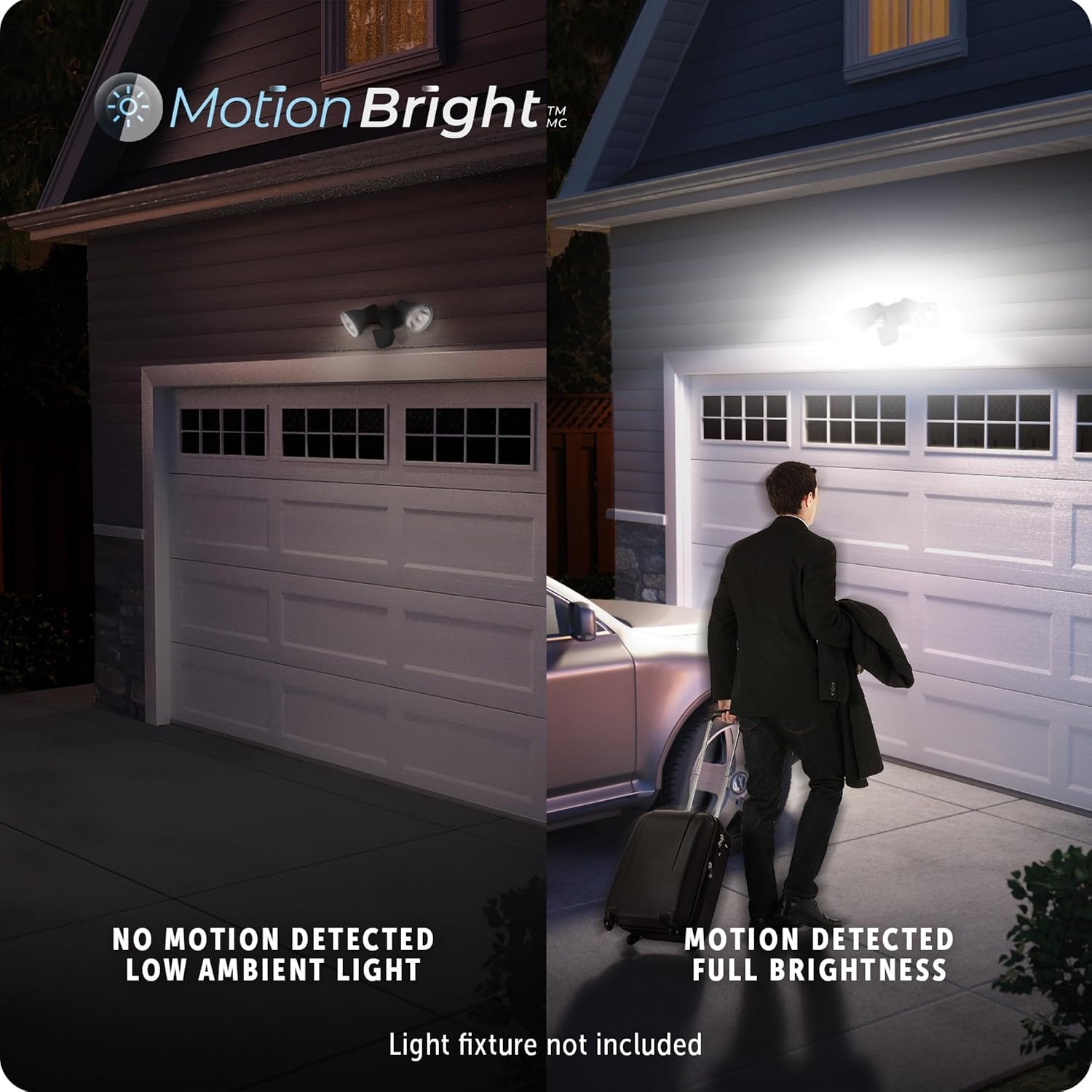 image:imageGlobe Electric 240 Motion Sensor Replacement MotionBright 2Level Lighting Adjustable SENS Dial Manual Mode Black Finish Outdoor Security Light 17000184Black