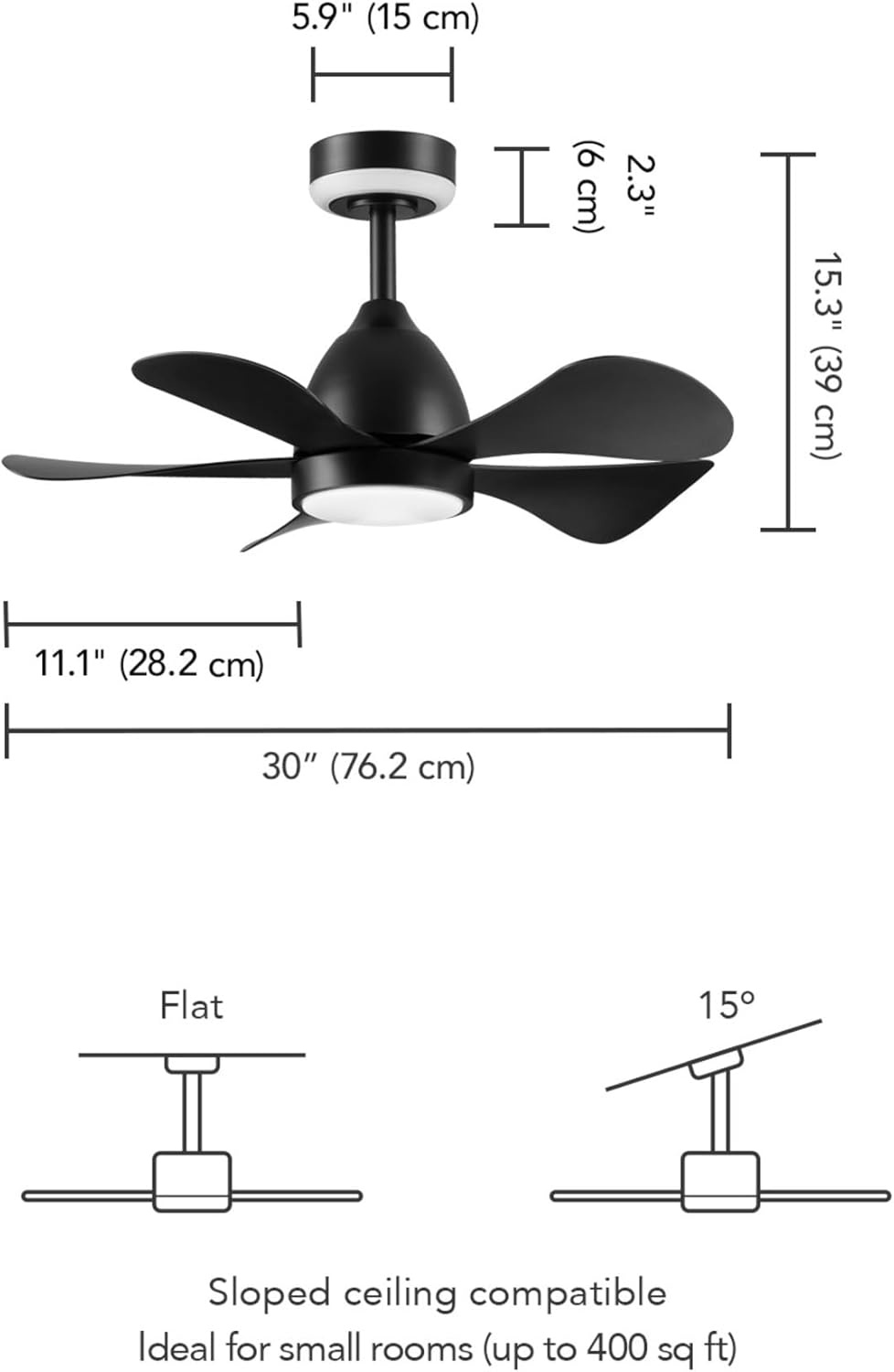 image:imageGlobe Electric 37000023 52 2Light Ceiling Fan with Glass Shade Remote Control WhisperQuiet DC Motor 6 Speeds Matte Black IndoorOutdoorBlack Solarus