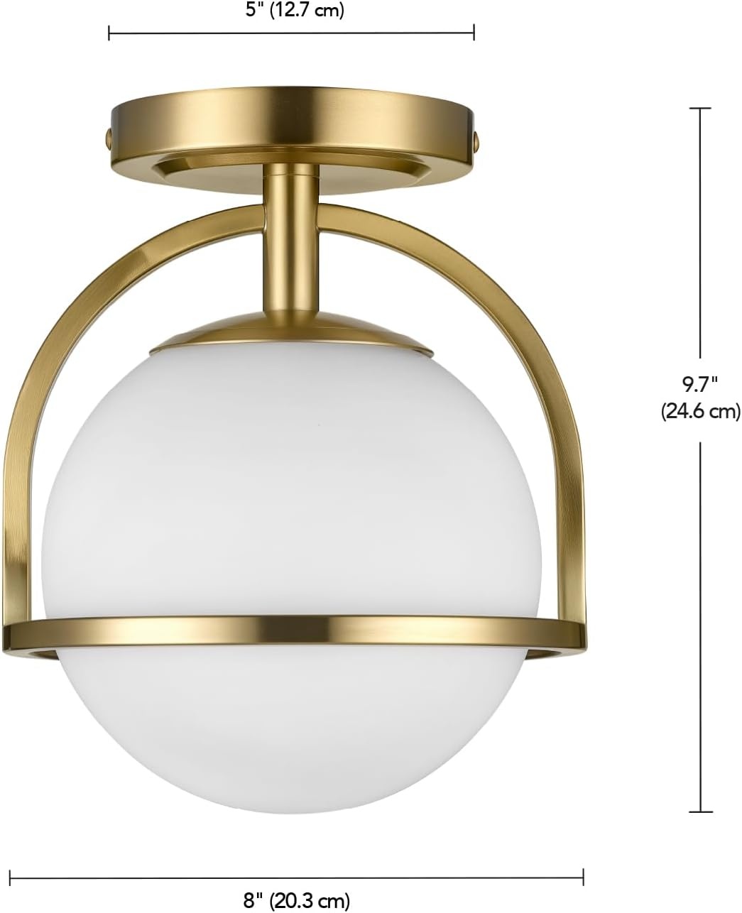 image:imageGlobe Electric 3Light Flush Mount Ceiling Light Brass Frosted Ribbed Glass Shade Updated Traditional Style for Home LightingGold Frosted Glass Shade