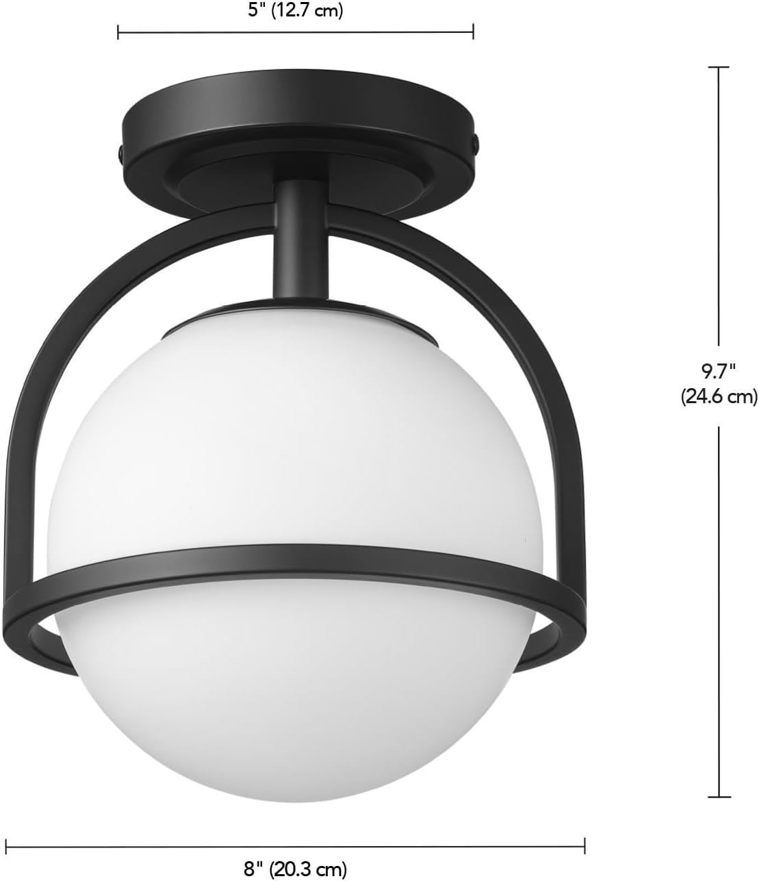 image:imageGlobe Electric 3Light Flush Mount Ceiling Light Brass Frosted Ribbed Glass Shade Updated Traditional Style for Home LightingMatte Black Frosted Glass Shade