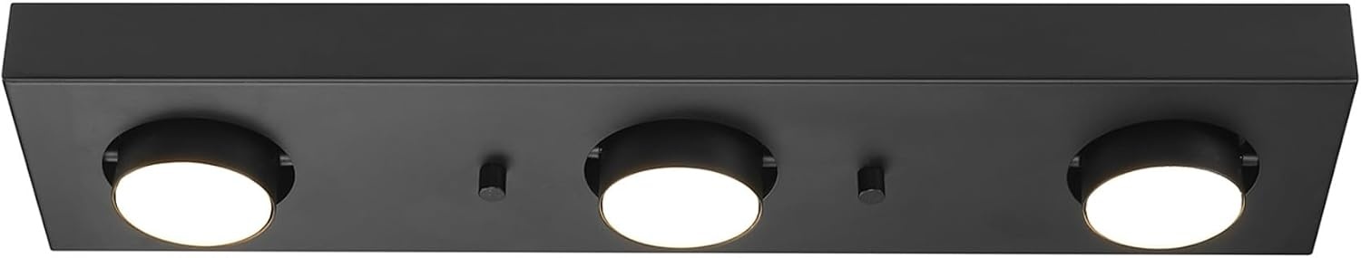 image:imageGlobe Electric 3Light Integrated LED Track Lighting Matte Black Adjustable Heads Dimmable 59941Black Bleecker