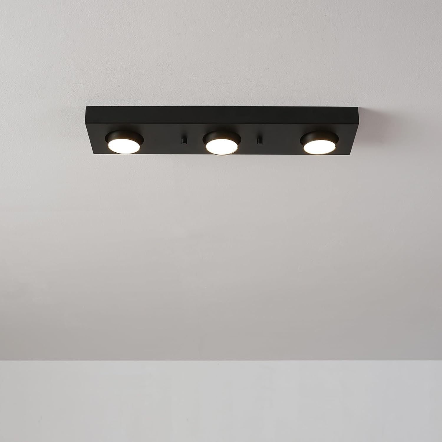 image:imageGlobe Electric 3Light Integrated LED Track Lighting Matte Black Adjustable Heads Dimmable 59941Black Bleecker