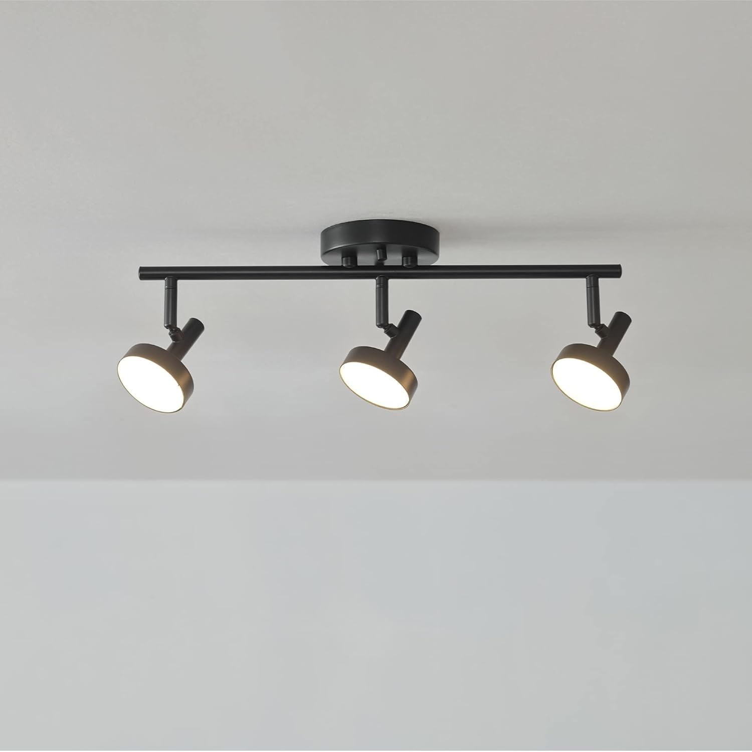image:imageGlobe Electric 3Light Integrated LED Track Lighting Matte Black Adjustable Heads Dimmable 59941Black Patrick