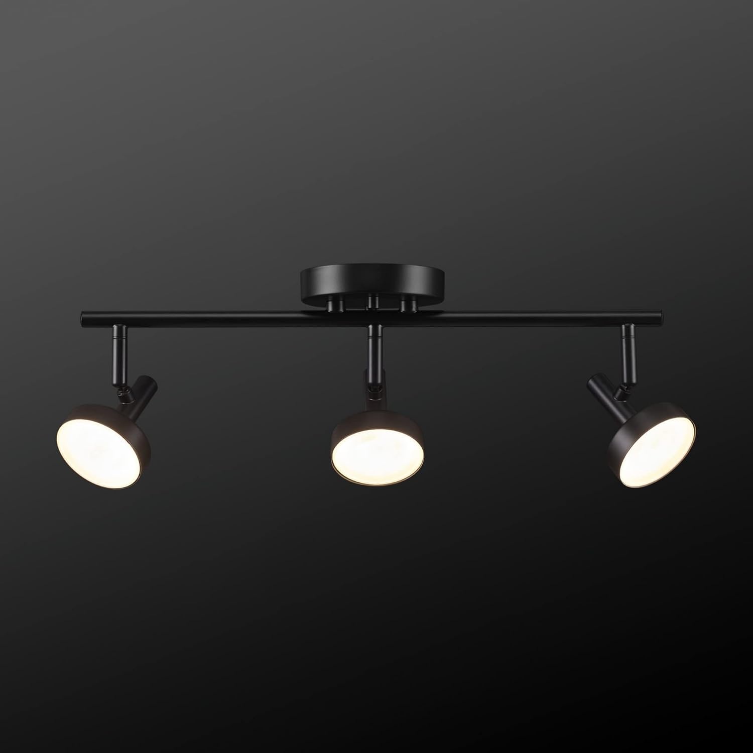 image:imageGlobe Electric 3Light Integrated LED Track Lighting Matte Black Adjustable Heads Dimmable 59941Black Patrick