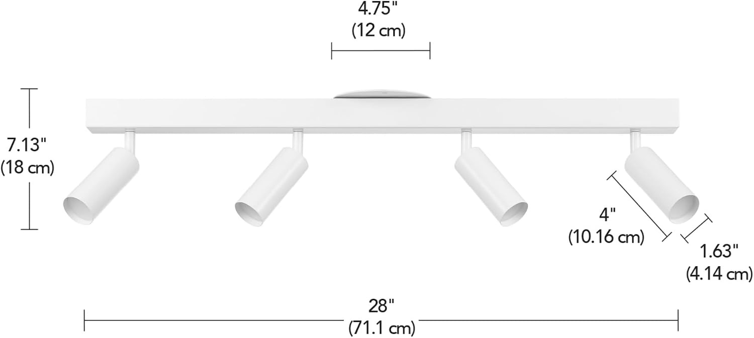 image:imageGlobe Electric 3Light Integrated LED Track Lighting Matte Black Adjustable Heads Dimmable 59941White Bianca