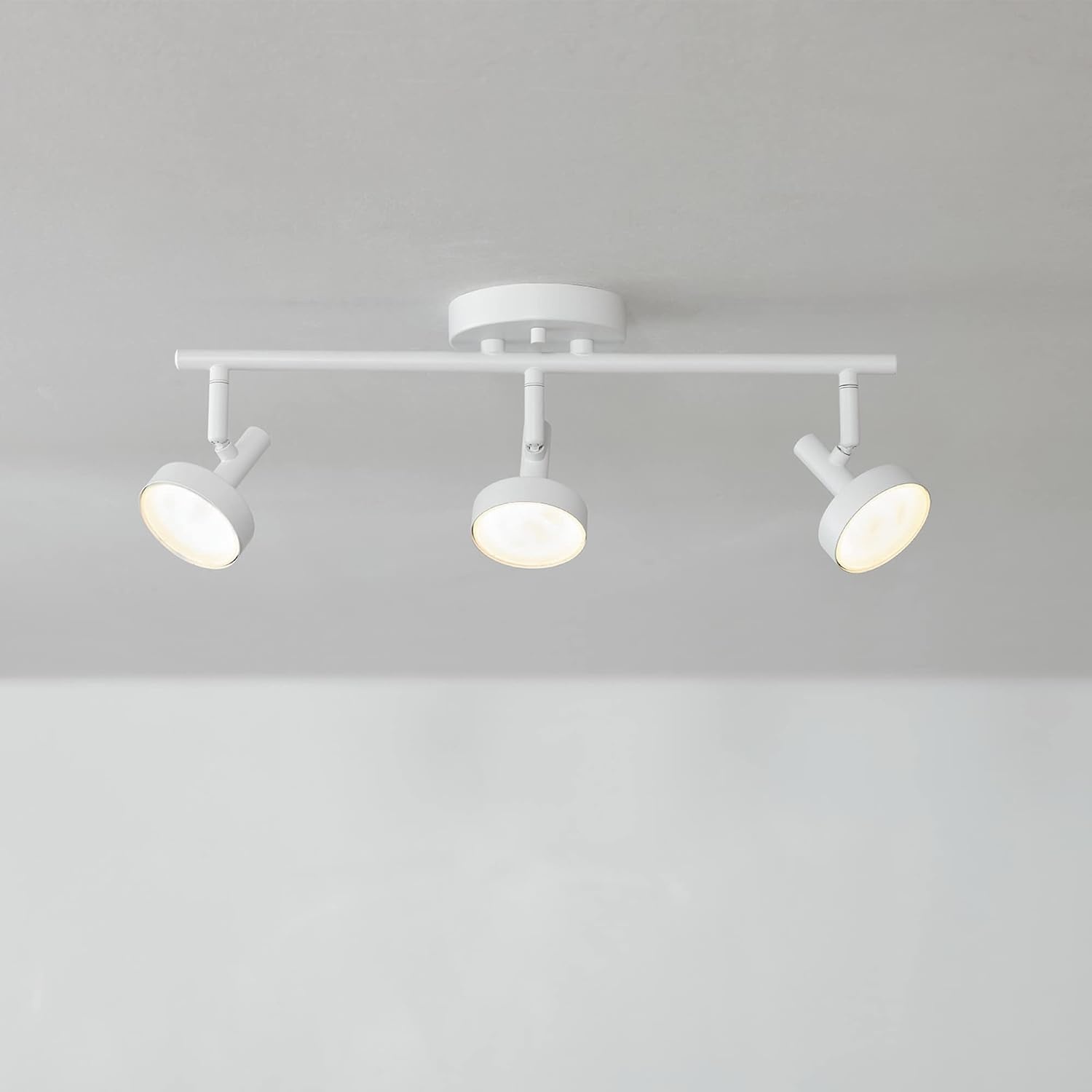 image:imageGlobe Electric 3Light Integrated LED Track Lighting Matte Black Adjustable Heads Dimmable 59941White