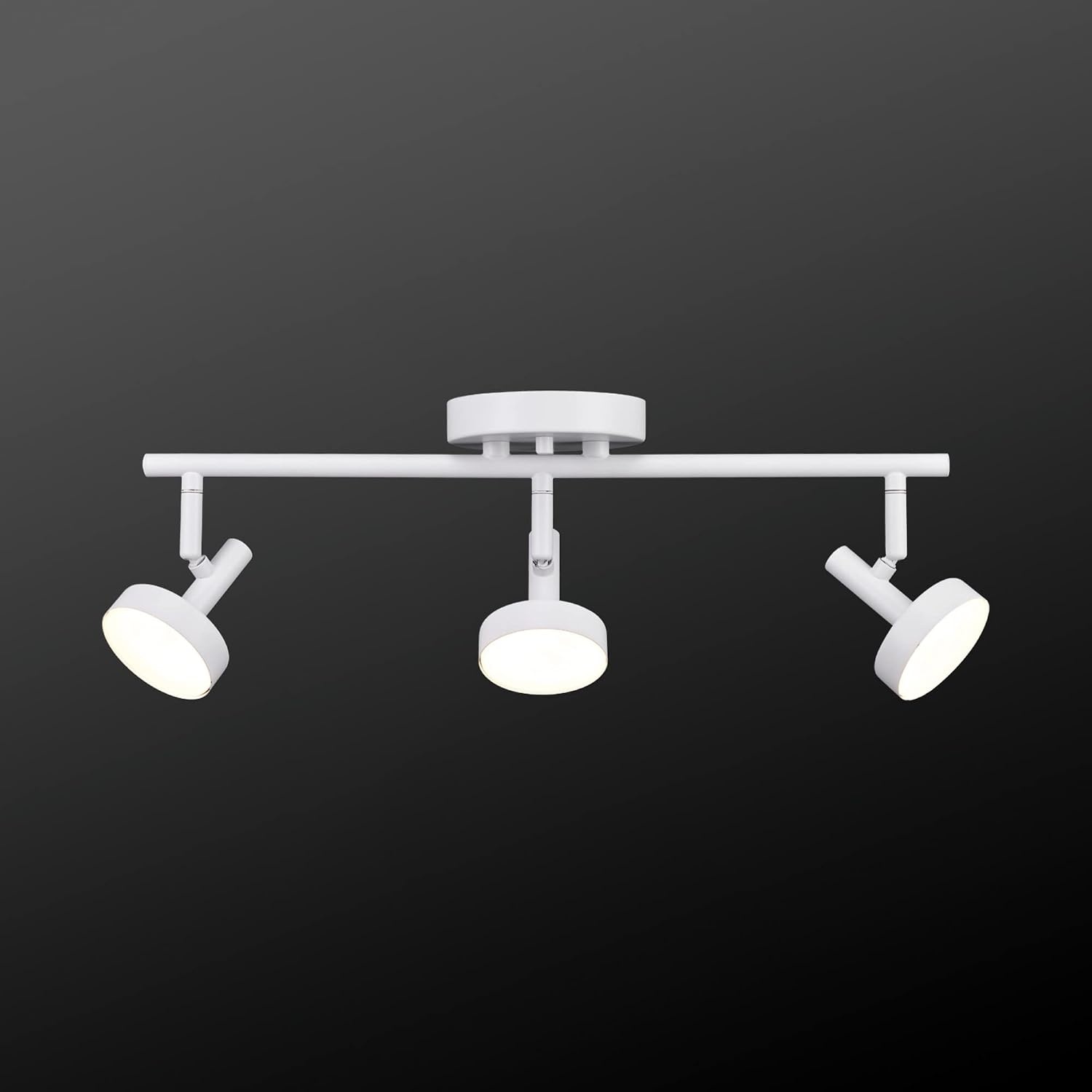 image:imageGlobe Electric 3Light Integrated LED Track Lighting Matte Black Adjustable Heads Dimmable 59941White