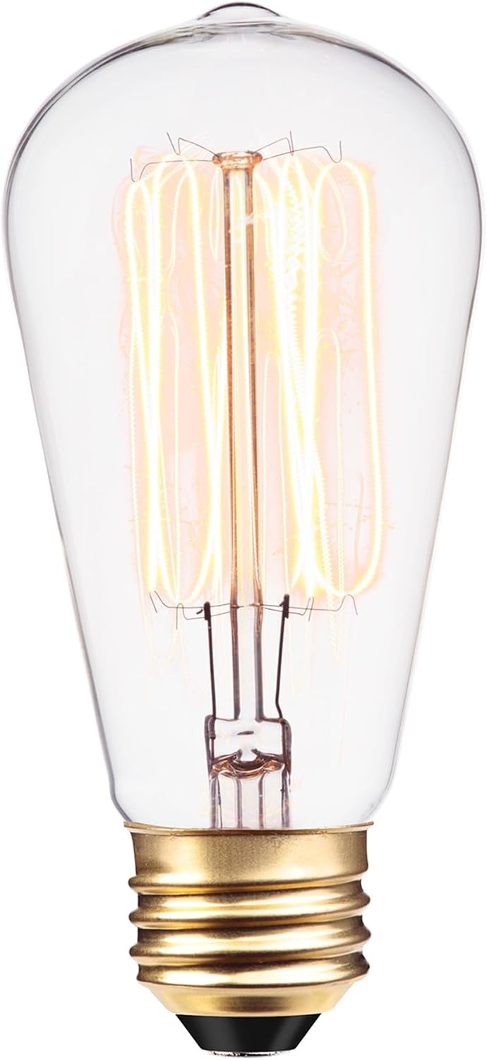 image:imageGlobe Electric 40W Equivalent Soft White 2000K Edison Candelabra Amber Glass Dimmable LED Light Bulb 31355 1Pack B10 VintageIndustrial