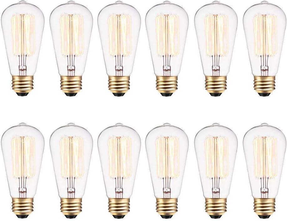 image:imageGlobe Electric 40W Equivalent Soft White 2000K Edison Candelabra Amber Glass Dimmable LED Light Bulb 31355 1Pack B10 VintageS60 40 Watt