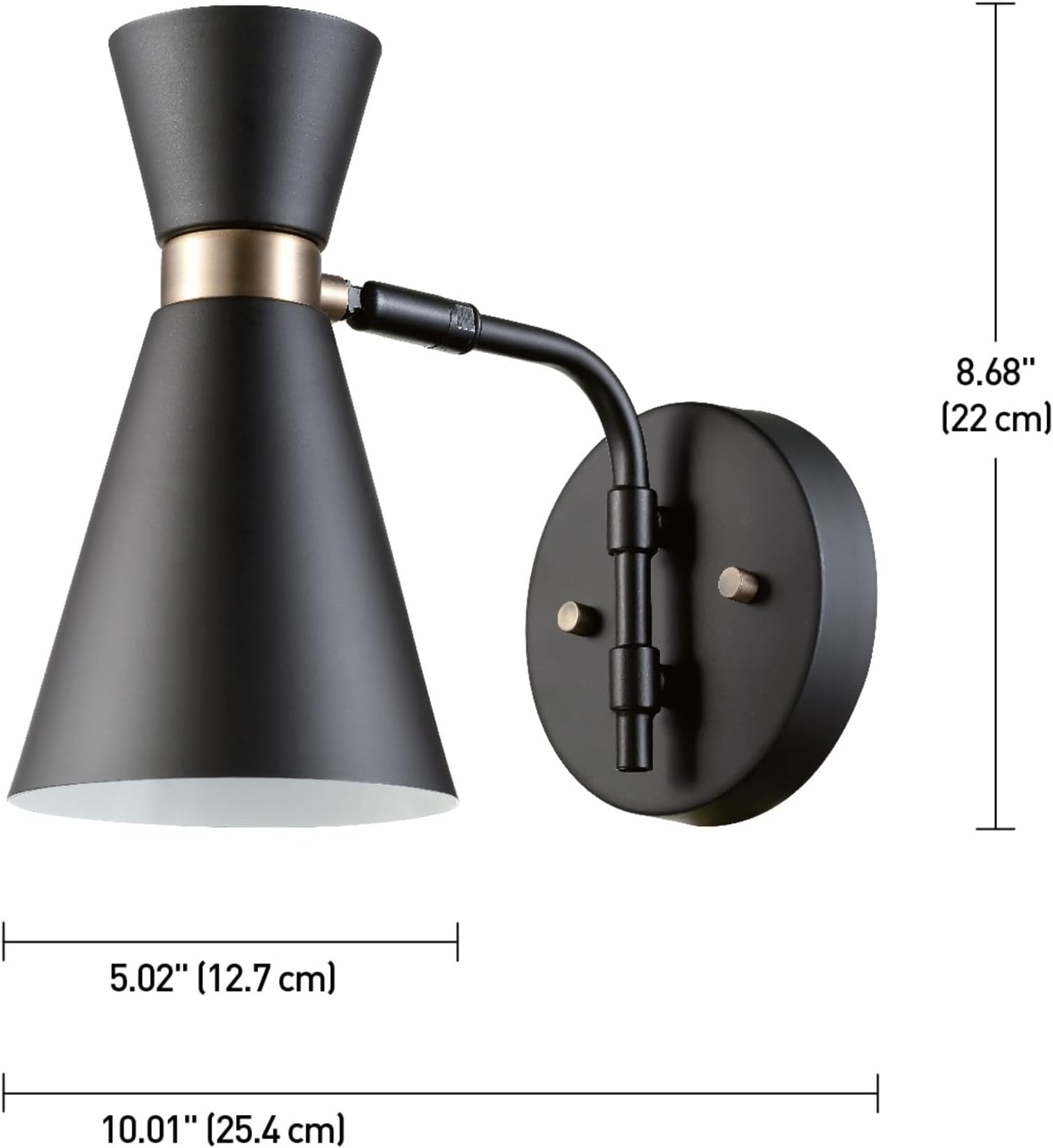 image:imageGlobe Electric 44095 Aedan 1Light Swivel Wall Sconce Black FinishBelmont Matte Black
