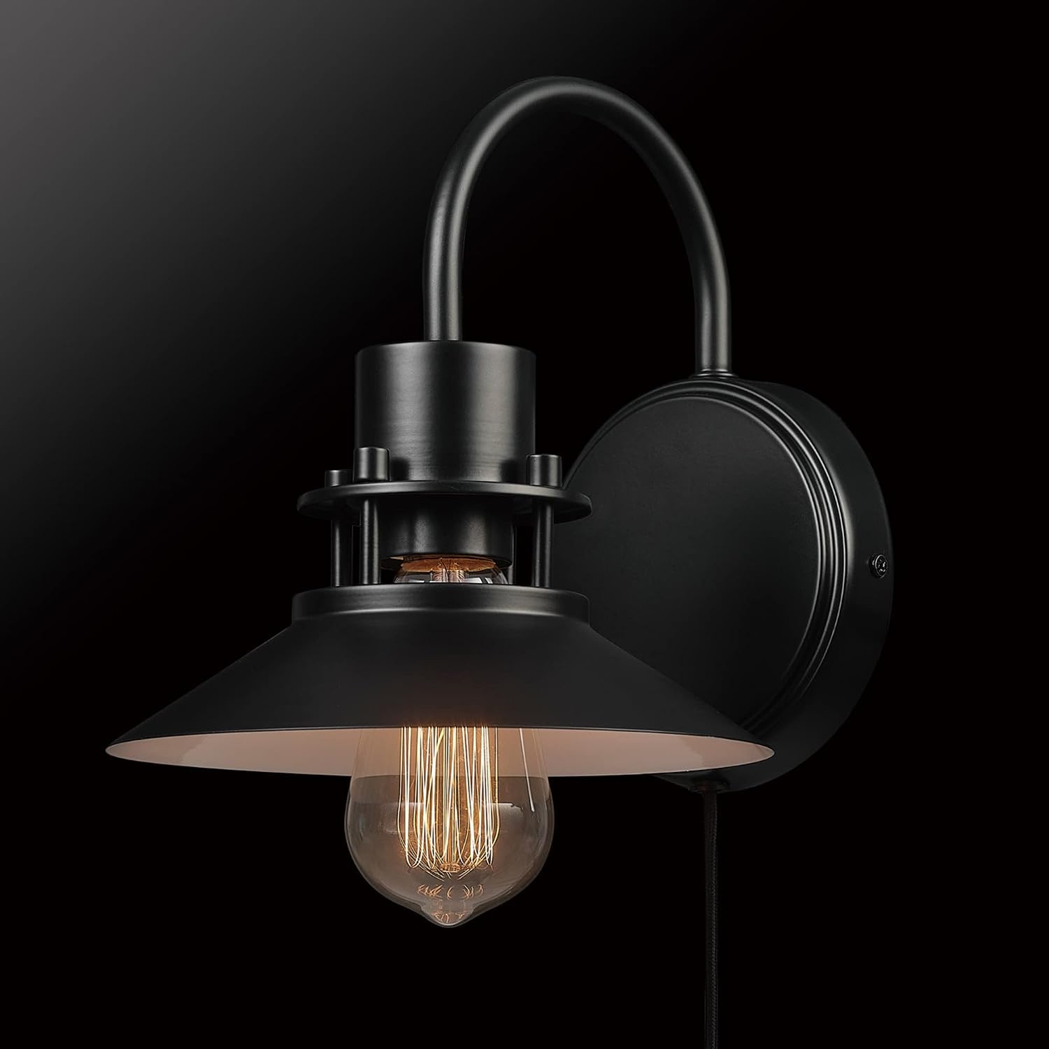 image:imageGlobe Electric 44095 Aedan 1Light Swivel Wall Sconce Black FinishWren Matte Black