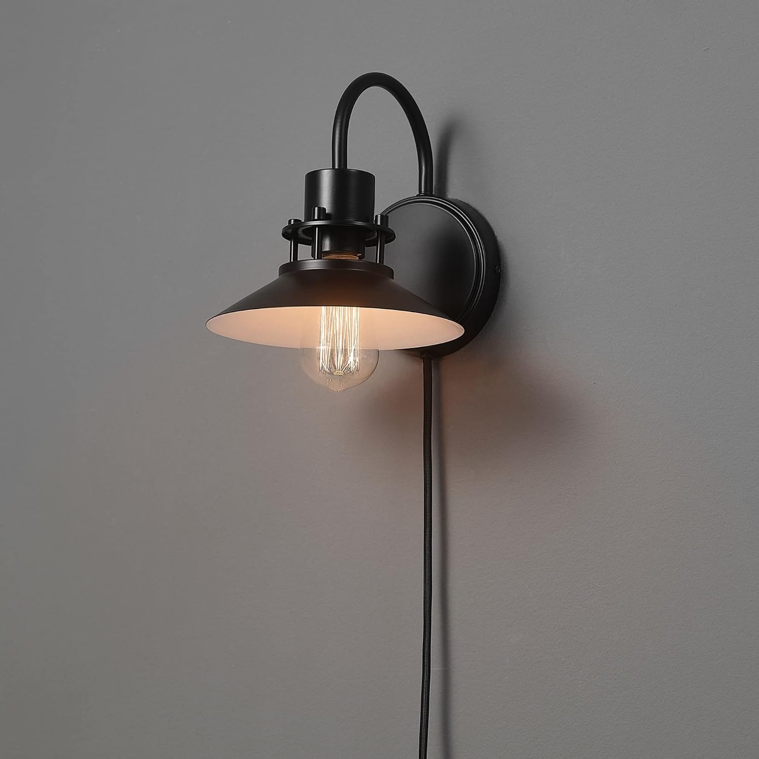 image:imageGlobe Electric 44095 Aedan 1Light Swivel Wall Sconce Black FinishWren Matte Black