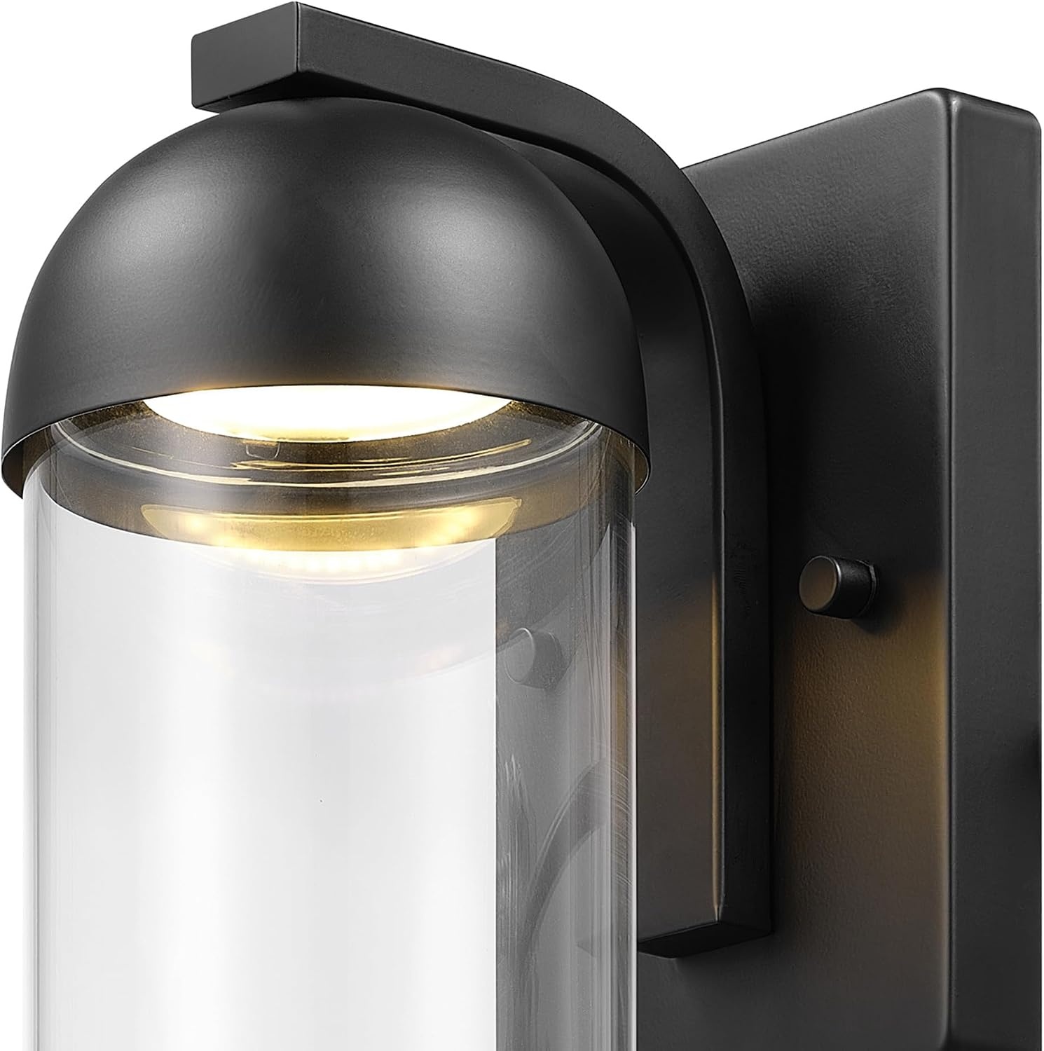 image:imageGlobe Electric 44359 Capulet LED Integrated Outdoor Indoor Wall Sconce Black Clear Bubble Glass Center Column Dimmable 12W 850 LumensBlack Cheryl
