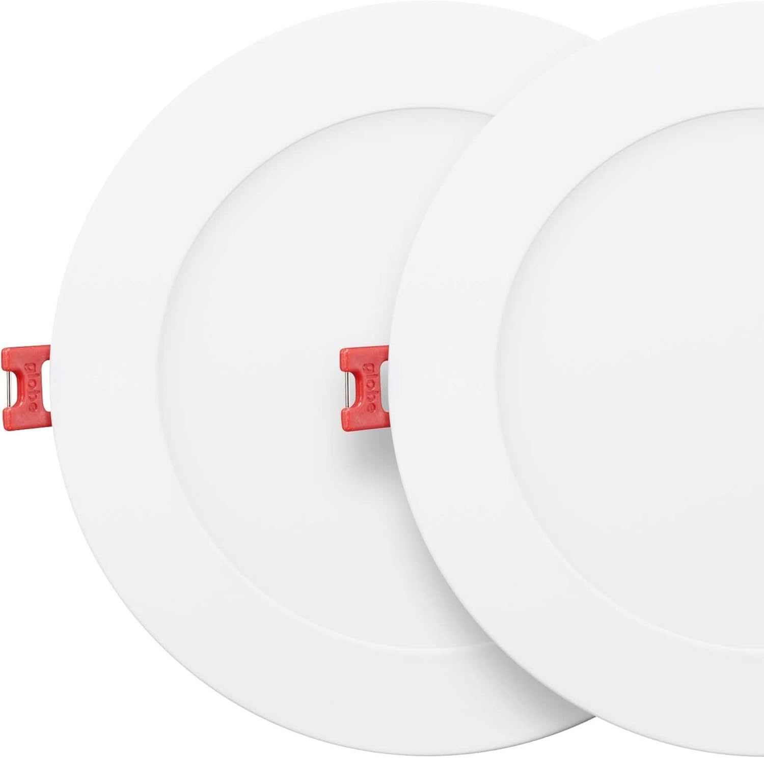 image:imageGlobe Electric 50069 WiFi Smart 6 Ultra Slim LED Recessed Lighting Kit 2Pack No Hub Required Voice Activated 12 W Multicolor Changing RGB Tunable White 2000K 5000K 800 Lumens Wet Rated2 Count Pack of 1