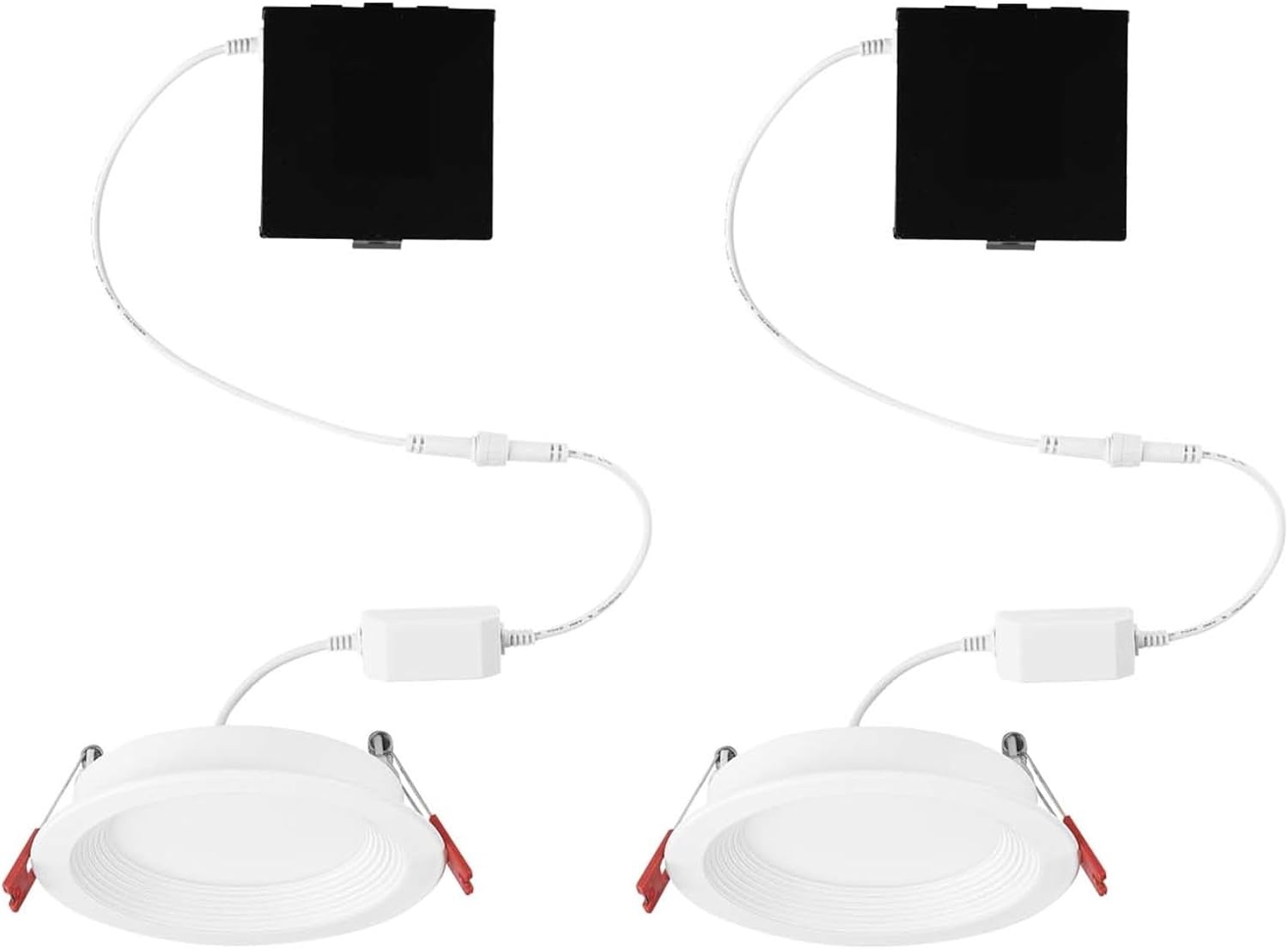 image:imageGlobe Electric 50284 WiFi Smart 4 Slim Baffle LED Recessed Lighting Kit 2Pack No Hub Required Voice Activated 9 Watts Multicolor RGB Tunable White 540 Lumens Wet Rated 425 Hole Size2 Count Pack of 1