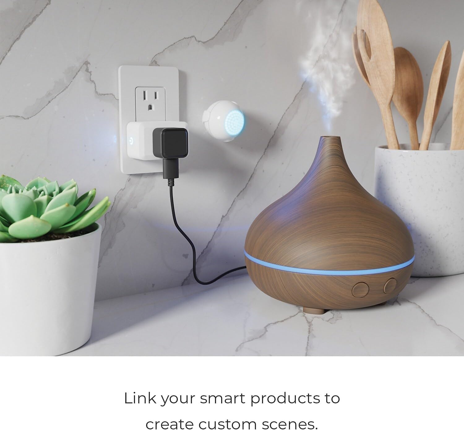 image:imageGlobe Electric 50329U WiFi Smart Plug Mini No Hub Required 1 Grounded Outlet White 1Pack 15A Home Automation Outlet Extender Electronics Smart Home Works with Alexa Google Home Echo1 Count Pack of 1