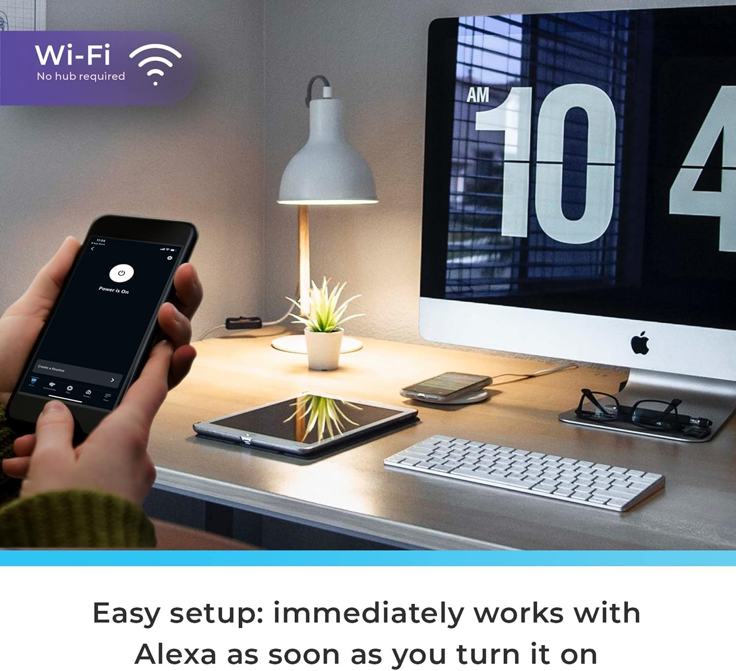 image:imageGlobe Electric 50589 ColorChanging A19 LED Smart Light Bulb 24 GHz WiFi 60W Equivalent 800LM Works with Alexa Only 1PackPack of 1