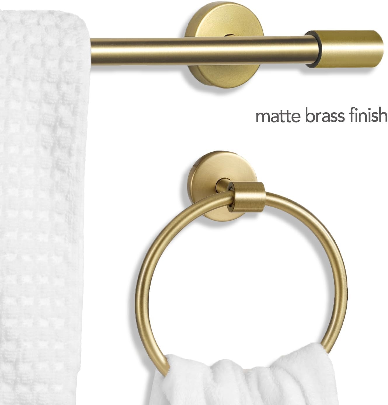 image:imageGlobe Electric 51234 5Piece AllinOne Bathroom Set Chrome 23 3Light Vanity Wall Light with Clear Glass Shades Towel Bar and Ring Robe Hook Toilet Paper Holder Beauty Room AccessoriesBrass
