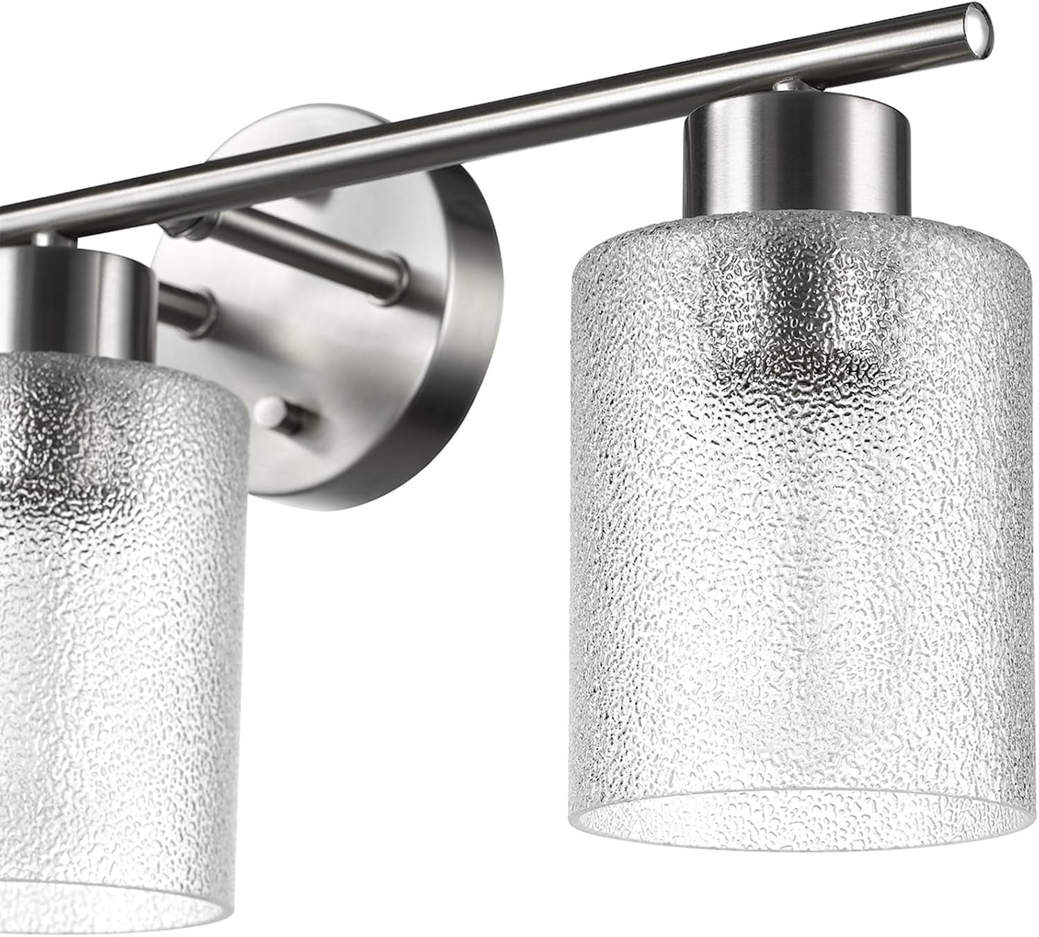 image:imageGlobe Electric 51234 5Piece AllinOne Bathroom Set Chrome 23 3Light Vanity Wall Light with Clear Glass Shades Towel Bar and Ring Robe Hook Toilet Paper Holder Beauty Room AccessoriesBrushed Nickel