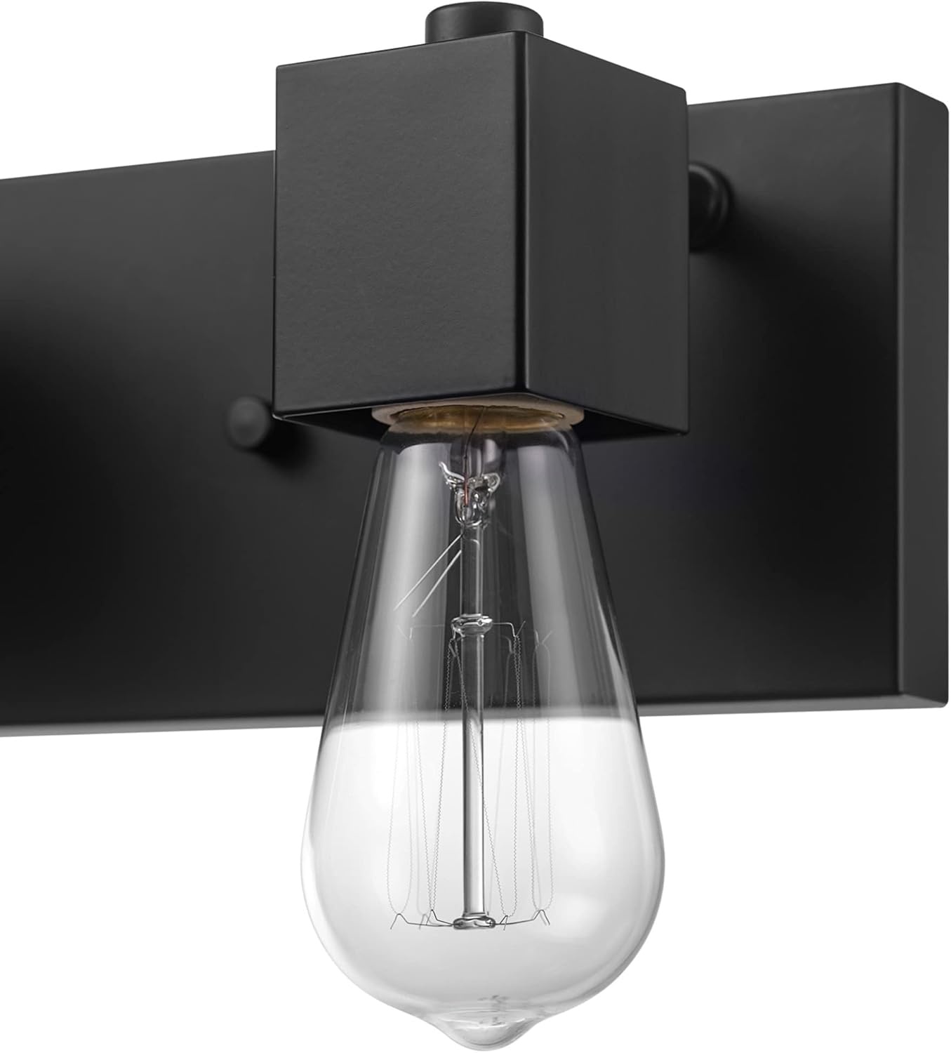 image:imageGlobe Electric 51634 Dakota 5Piece AllinOne Bathroom Set 3 Vanity Light with Seeded Glass Shades Bar Toilet Paper Holder Towel Ring Robe Hook Matte BlackMatte Black Trento