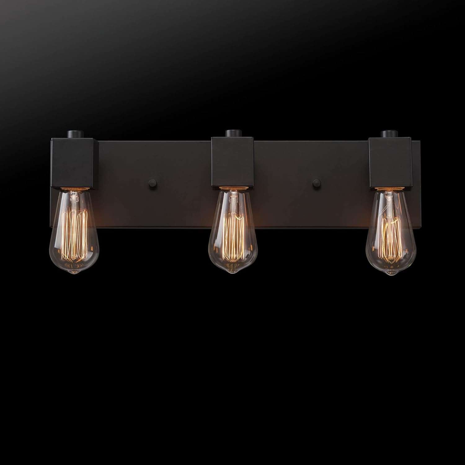 image:imageGlobe Electric 51634 Dakota 5Piece AllinOne Bathroom Set 3 Vanity Light with Seeded Glass Shades Bar Toilet Paper Holder Towel Ring Robe Hook Matte BlackMatte Black Trento