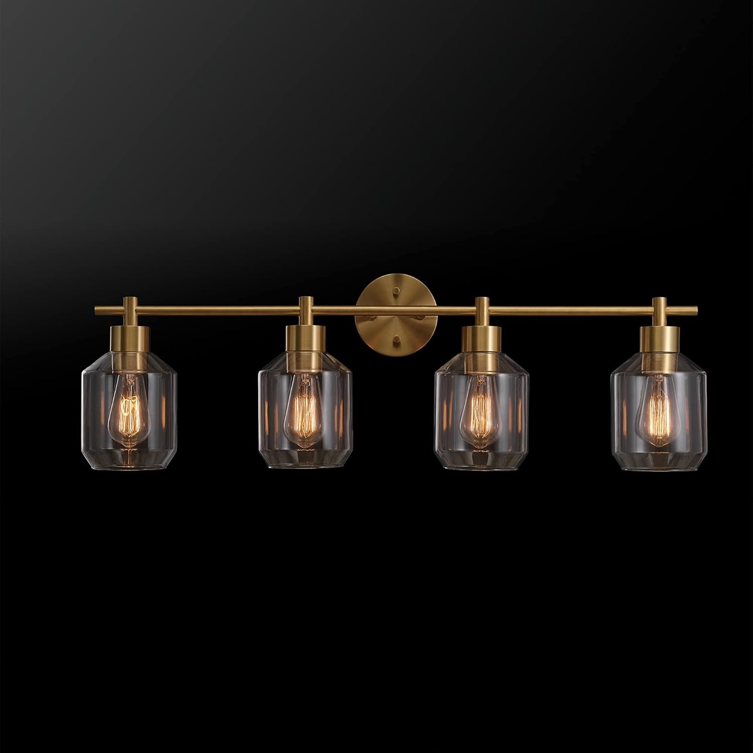 image:imageGlobe Electric 52083 Cannes 4Light Vanity Light Matte Brass Opal Glass Shades Bulb Not IncludedCannes 4Light