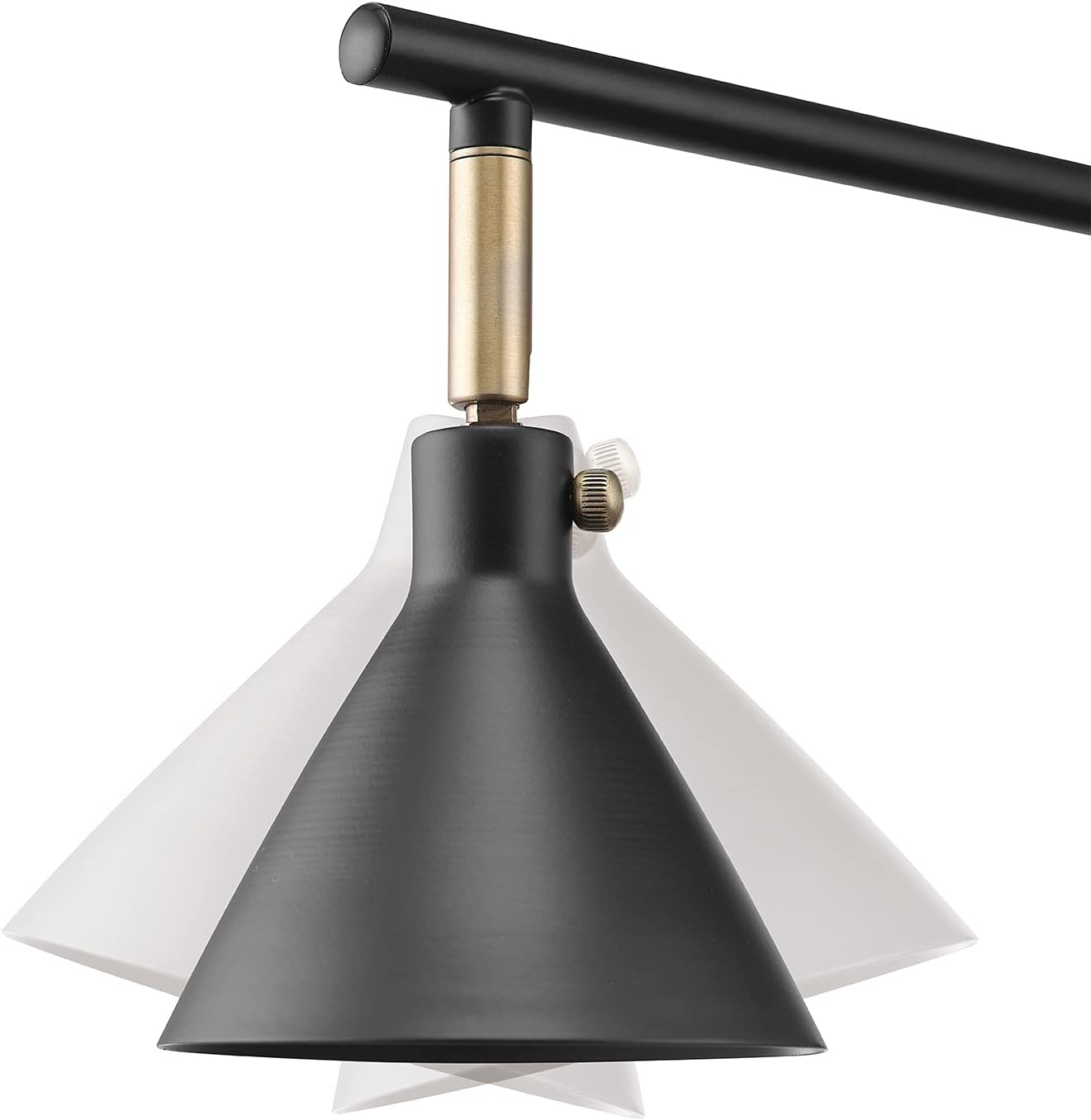 image:imageGlobe Electric 57228 4Light Track Lighting Matte Black Matte Brass Accents Lighting for Kitchen Bathroom Bedroom or Dining Room Living Room Ceiling Lights Light Fixture Kitchen Island Lights