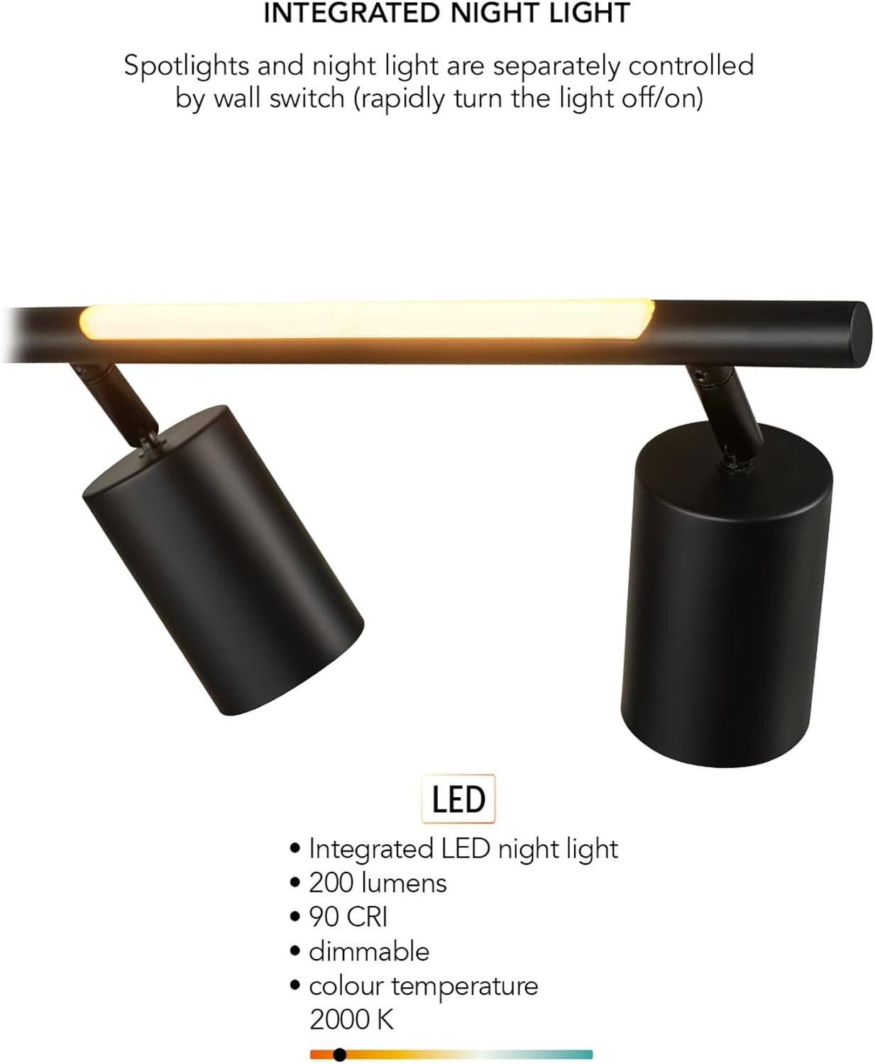 image:imageGlobe Electric 57500 4Light Track Lighting Matte Black Adjustable Center Swivel Bar Modern Ceiling Fixture for Kitchen Island Hallway or Dining Room Table GU10 BiPin Twist and Click BaseBlack Pratt