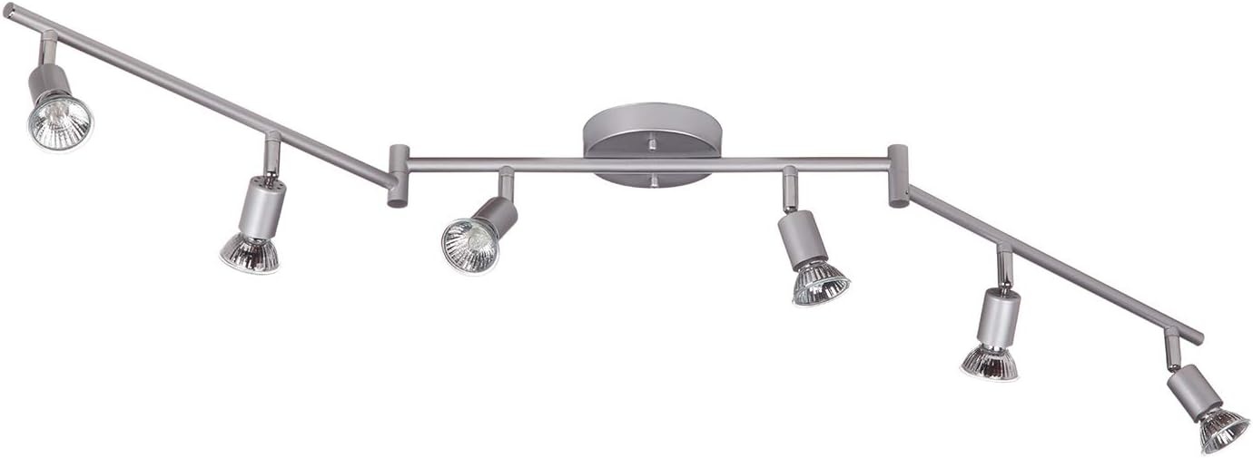 image:imageGlobe Electric 58932 Payton Collection 4 Bar Track Light Matte Silver Bulb Not IncludedMatte Silver