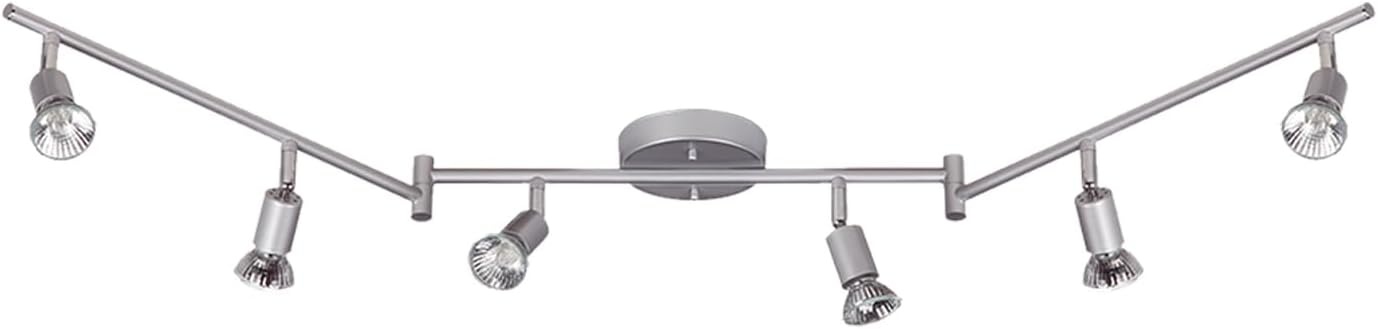image:imageGlobe Electric 58932 Payton Collection 4 Bar Track Light Matte Silver Bulb Not IncludedMatte Silver