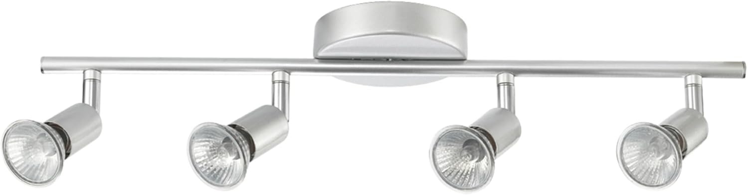 image:imageGlobe Electric 58932 Payton Collection 4 Bar Track Light Matte Silver Bulb Not IncludedMatte Silver
