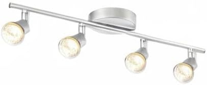 image:imageGlobe Electric 58932 Payton Collection 4 Bar Track Light Matte Silver Bulb Not IncludedMatte Silver