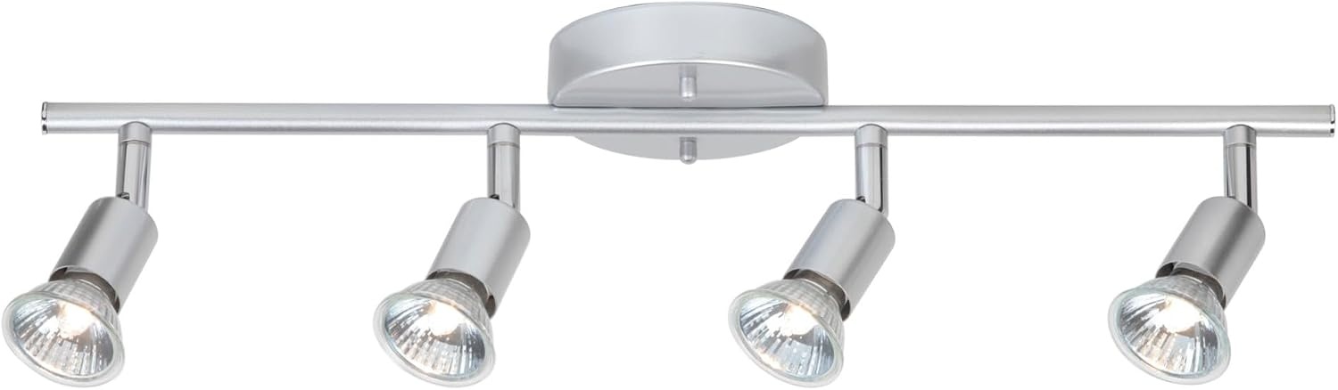 image:imageGlobe Electric 58932 Payton Collection 4 Bar Track Light Matte Silver Bulb Not IncludedMatte Silver