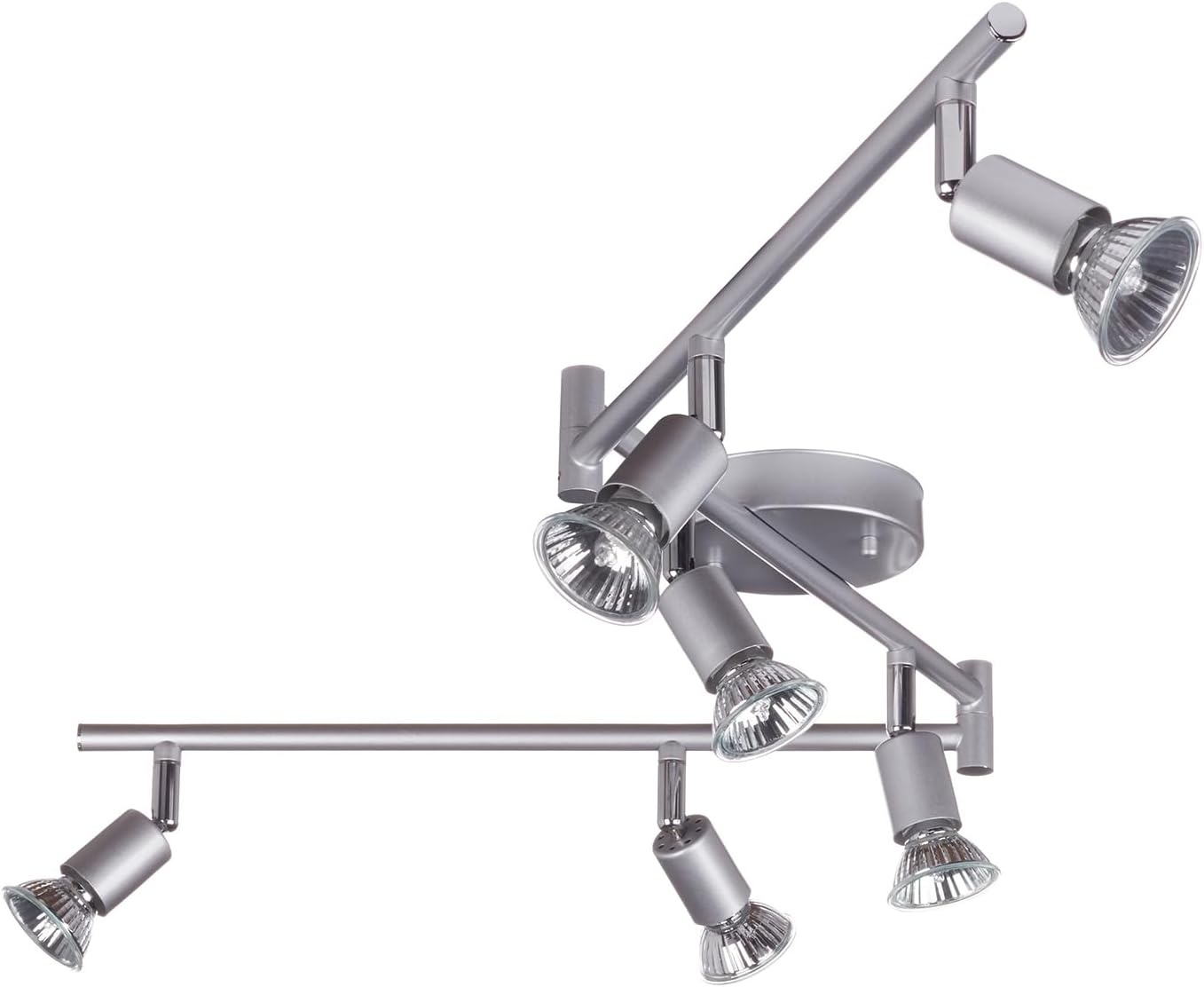 image:imageGlobe Electric 58932 Payton Collection 4 Bar Track Light Matte Silver Bulb Not IncludedMatte Silver