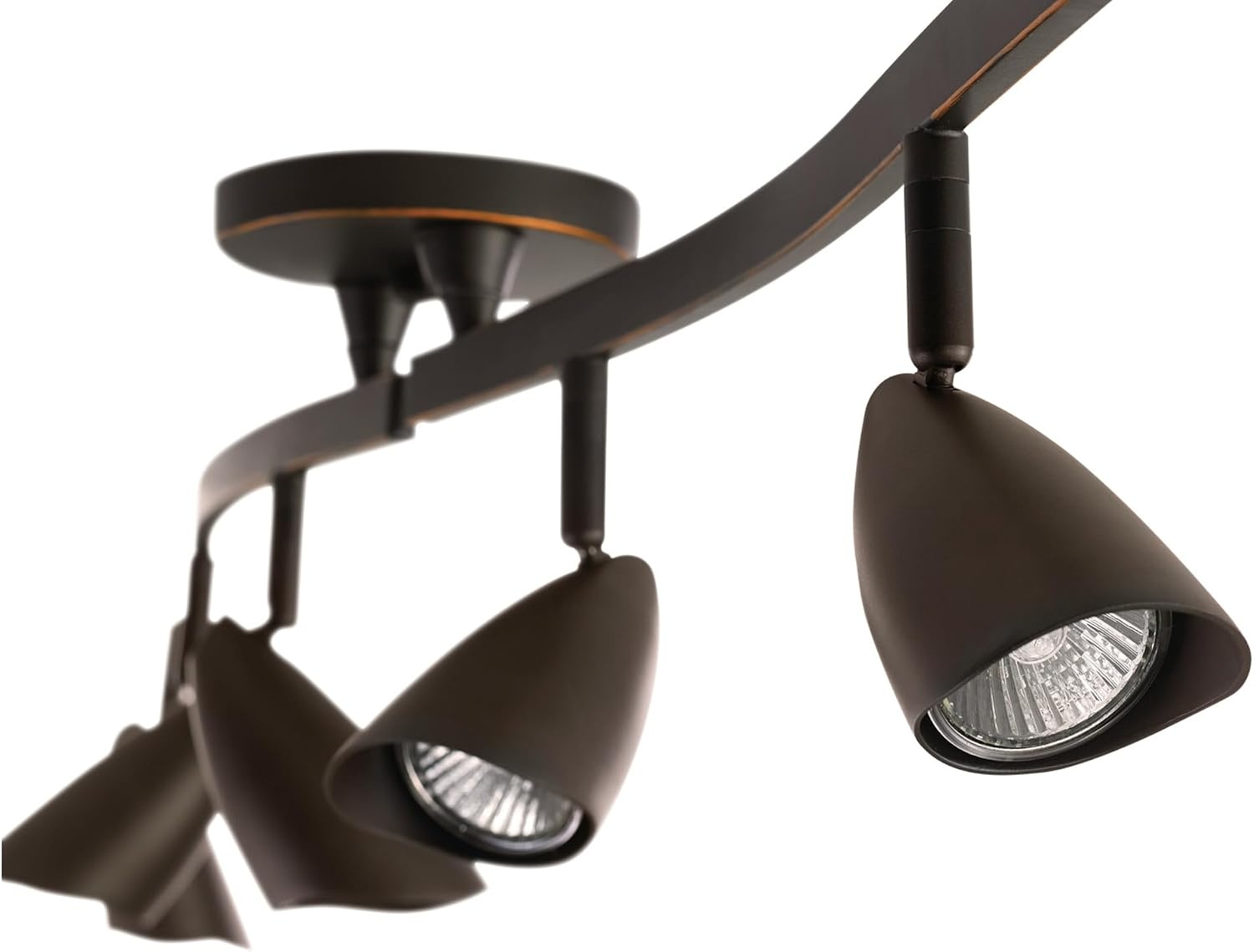image:imageGlobe Electric 59353 Grayson 6Light Adjustable SShape Track Lighting White Color Matte Finish 866 Bulbs Not IncludedOilRubbed Bronze
