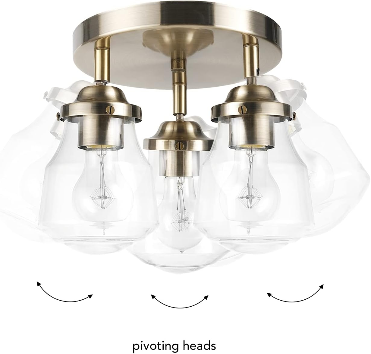 image:imageGlobe Electric 59767 Mabel 3Light Track Lighting Antique Brass Frosted Glass Shades Bulbs Included GoldAntique Brass Gerald