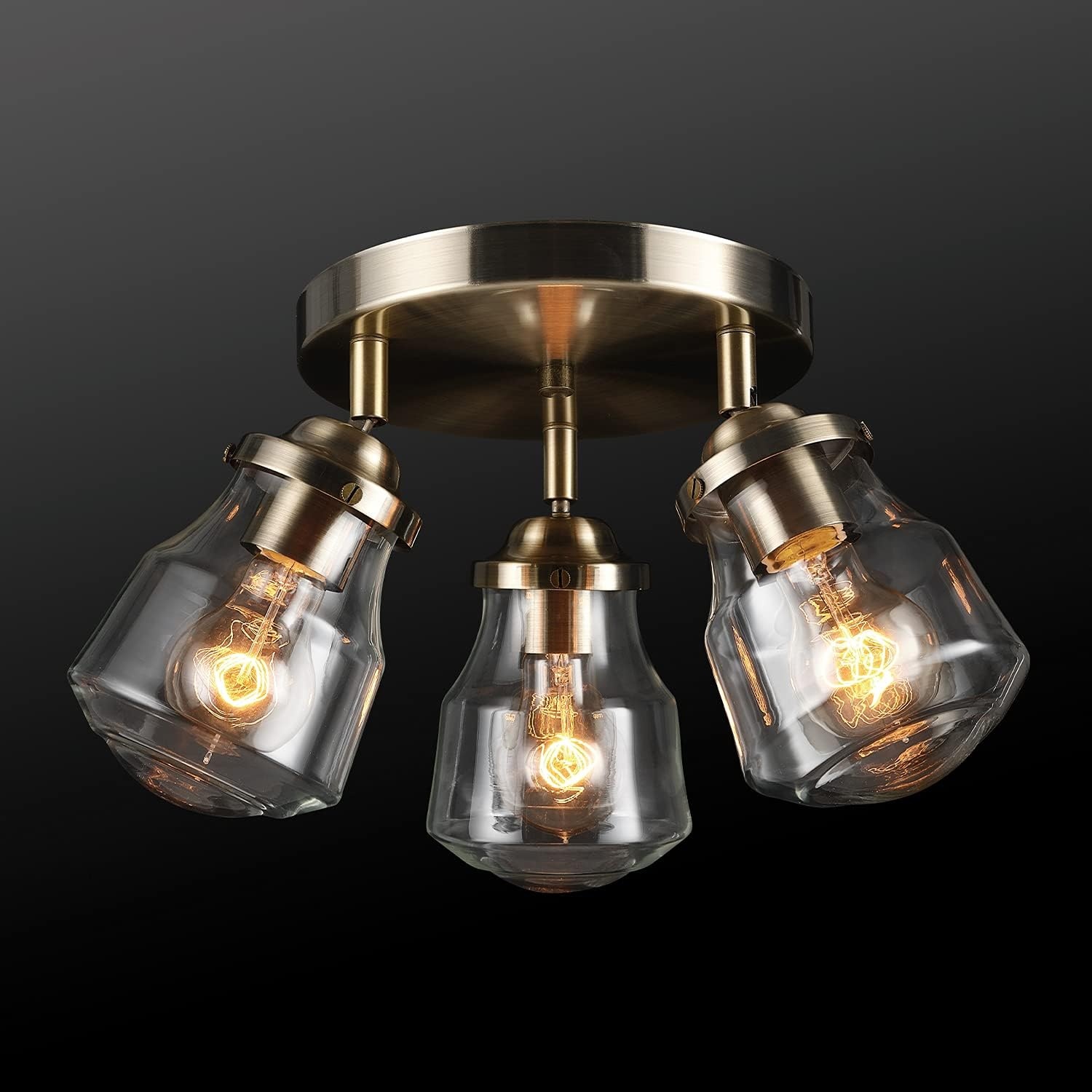 image:imageGlobe Electric 59767 Mabel 3Light Track Lighting Antique Brass Frosted Glass Shades Bulbs Included GoldAntique Brass Gerald