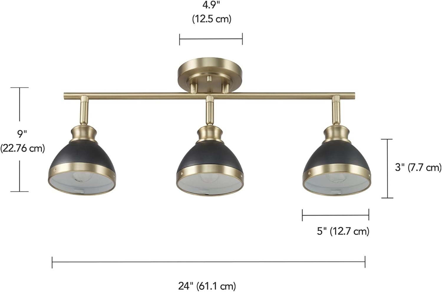 image:imageGlobe Electric 59767 Mabel 3Light Track Lighting Antique Brass Frosted Glass Shades Bulbs Included GoldMatte Brass Beckett