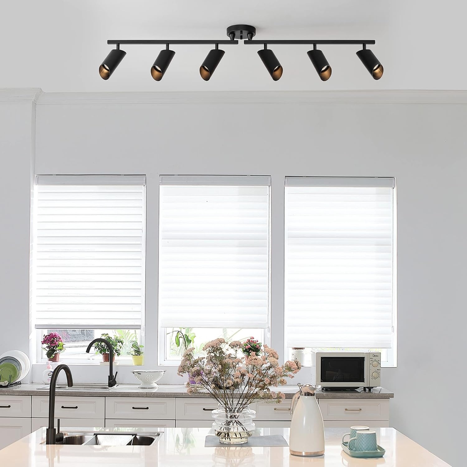 image:imageGlobe Electric 59969 Tempo 5Light Foldable Track Lighting Matte BlackBlack Christina 6Light