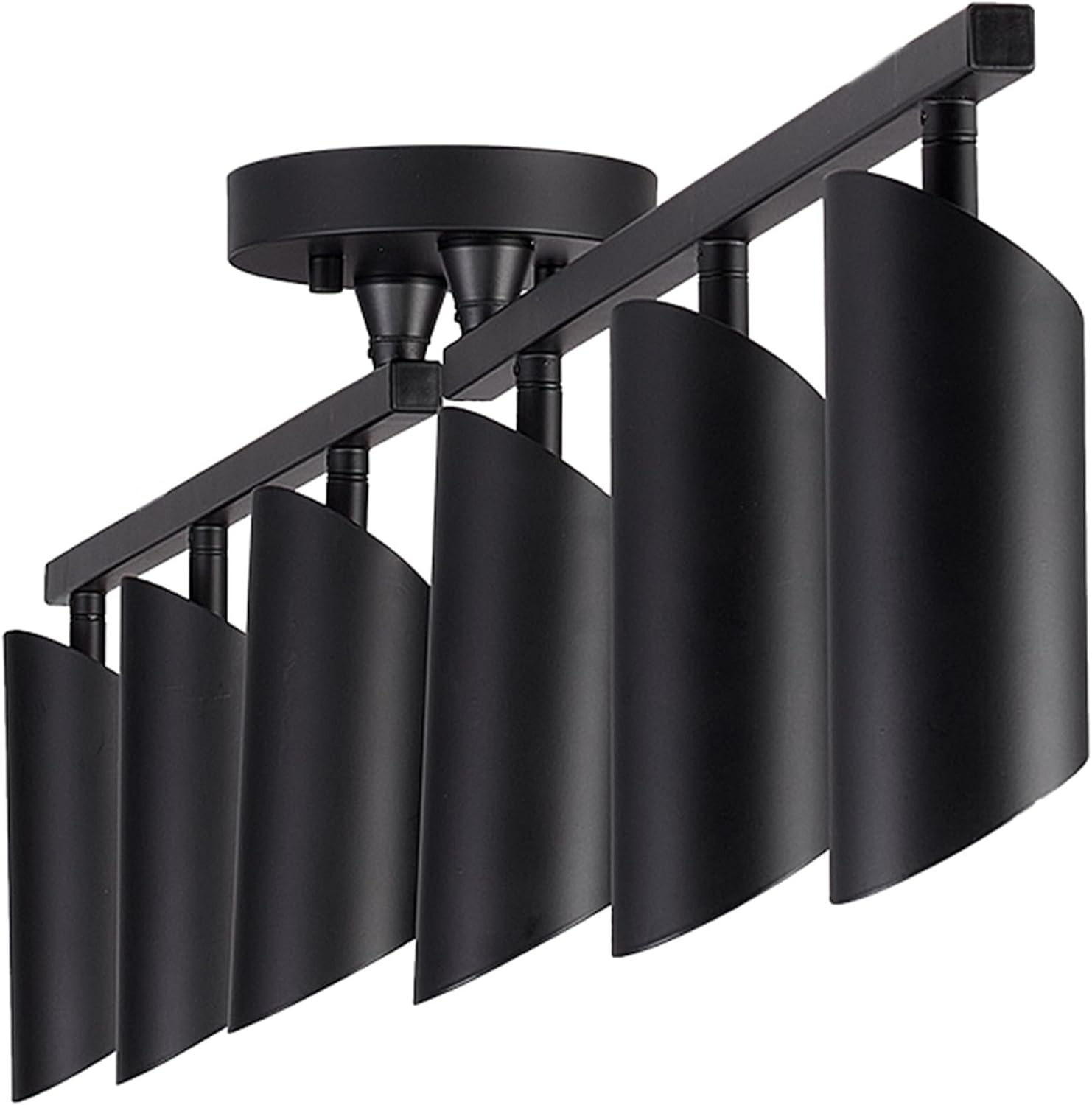 image:imageGlobe Electric 59969 Tempo 5Light Foldable Track Lighting Matte BlackBlack Christina 6Light