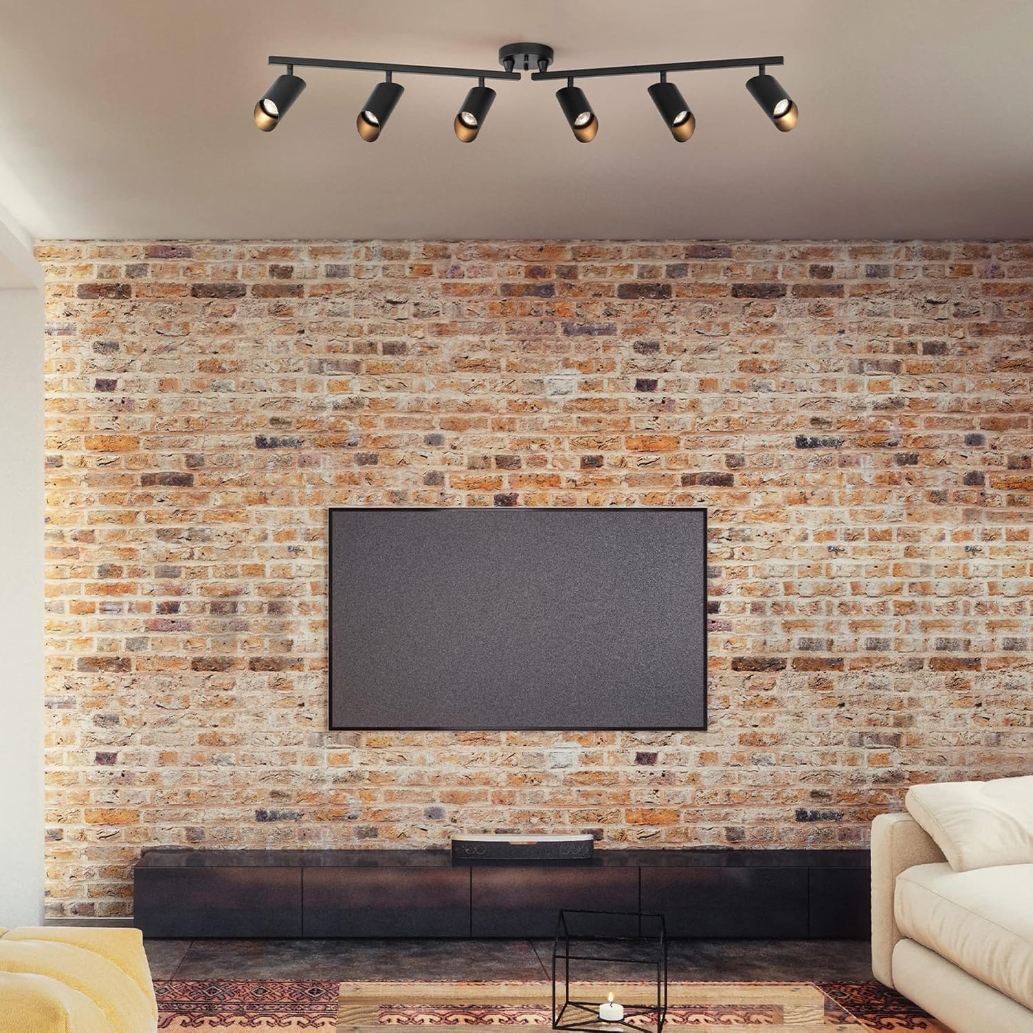 image:imageGlobe Electric 59969 Tempo 5Light Foldable Track Lighting Matte BlackBlack Christina 6Light