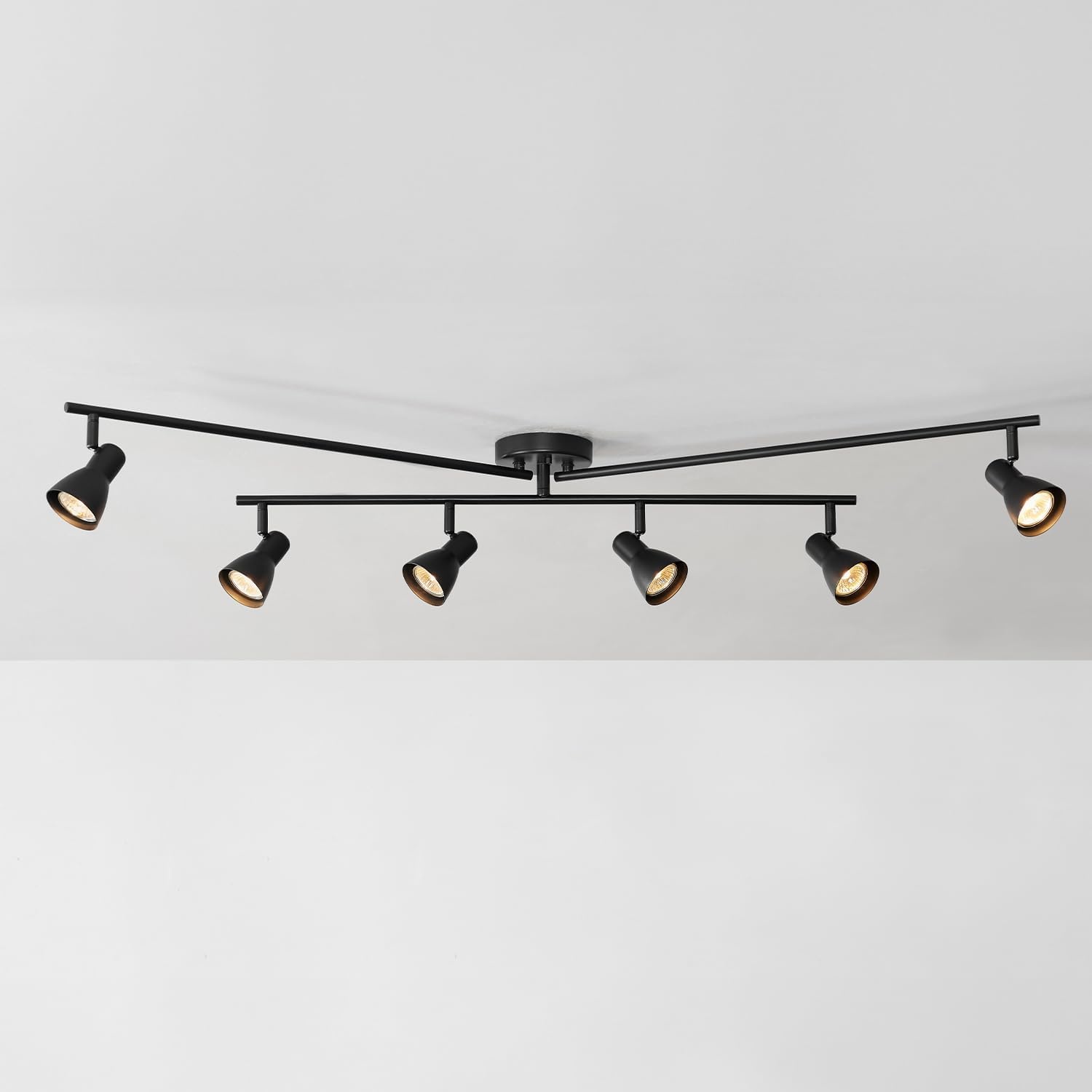image:imageGlobe Electric 59969 Tempo 5Light Foldable Track Lighting Matte BlackBlack Clara 6Light