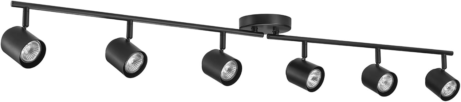 image:imageGlobe Electric 59969 Tempo 5Light Foldable Track Lighting Matte BlackBlack Walton 6Light