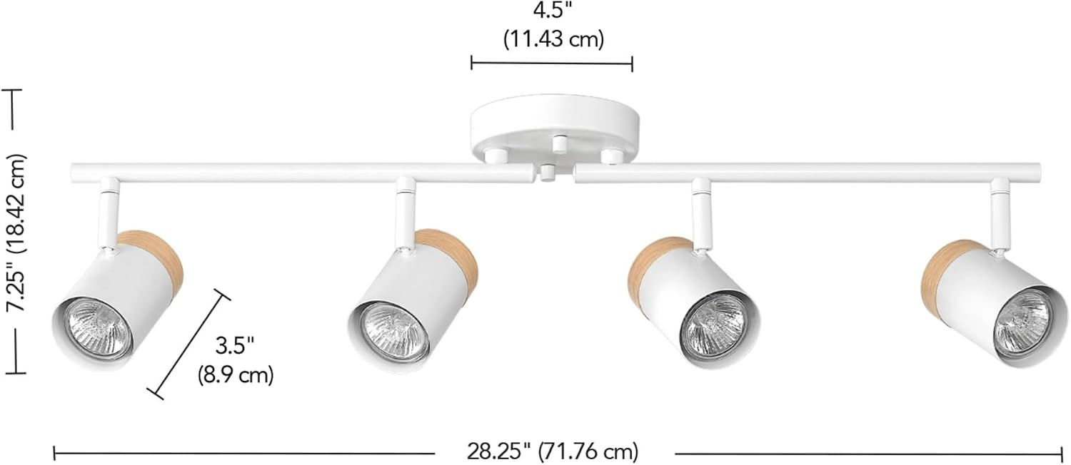 image:imageGlobe Electric 59969 Tempo 5Light Foldable Track Lighting Matte BlackWhite Hudson 4Light