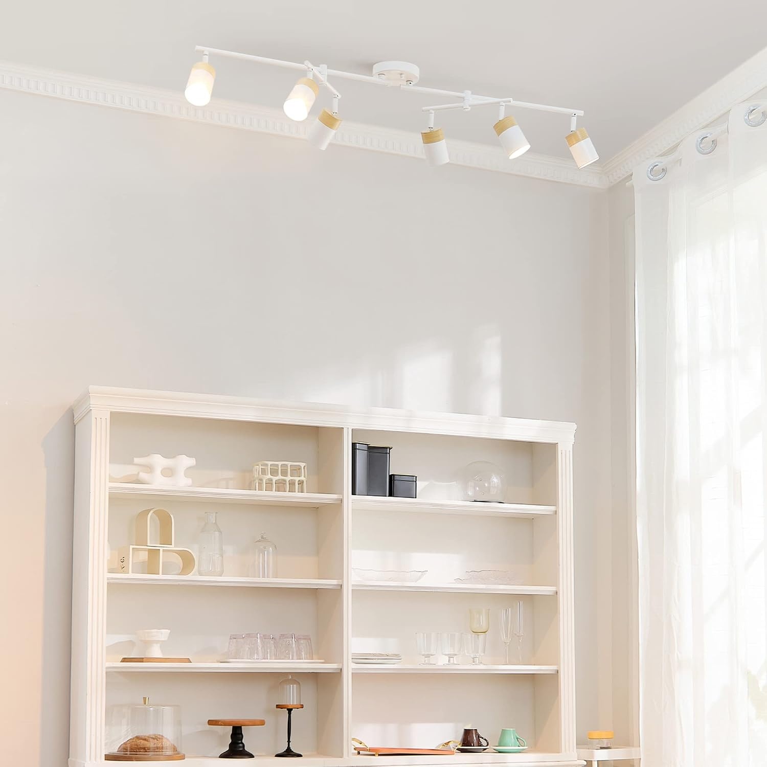 image:imageGlobe Electric 59969 Tempo 5Light Foldable Track Lighting Matte BlackWhite Hudson 6Light