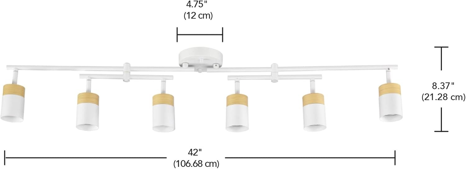 image:imageGlobe Electric 59969 Tempo 5Light Foldable Track Lighting Matte BlackWhite Hudson 6Light