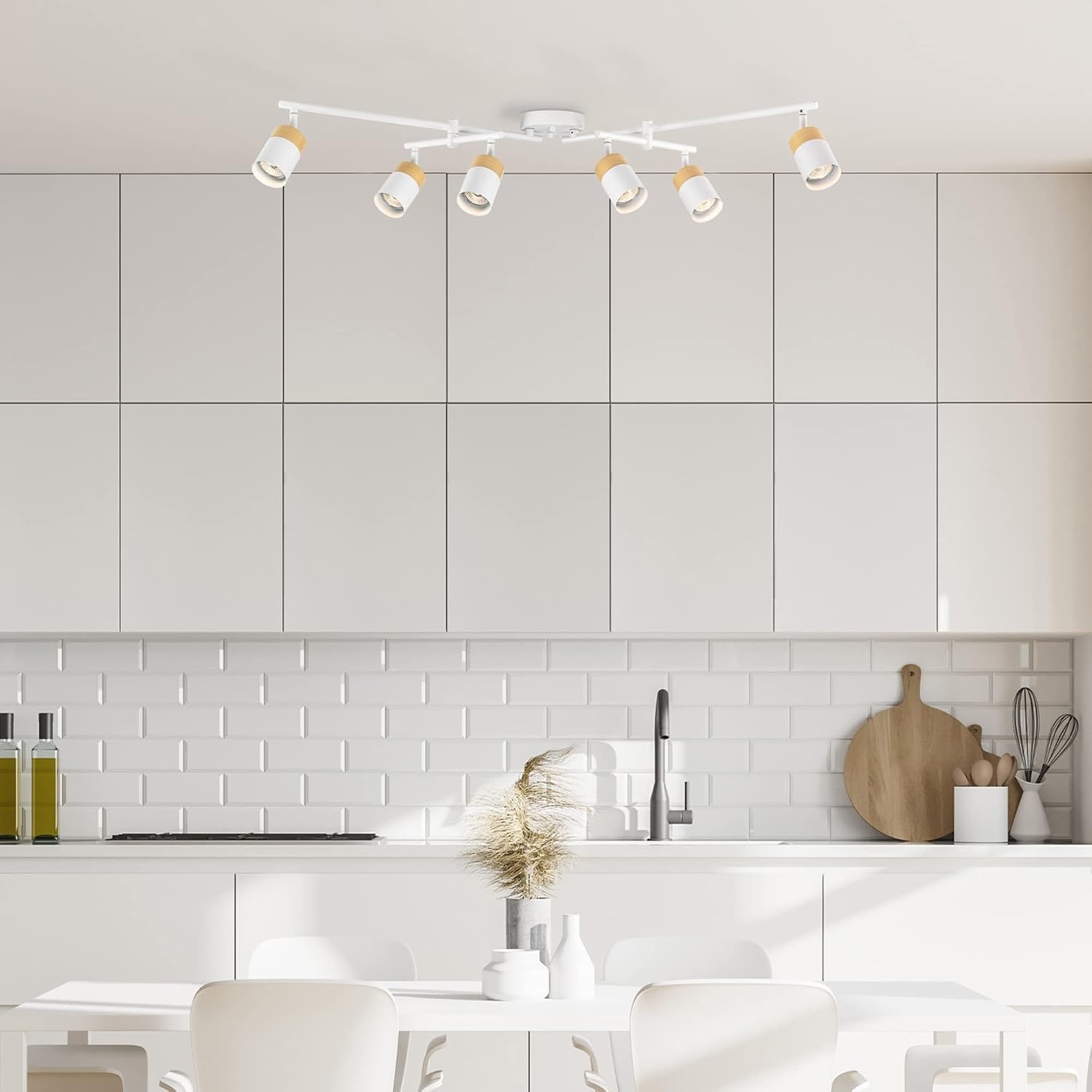 image:imageGlobe Electric 59969 Tempo 5Light Foldable Track Lighting Matte BlackWhite Hudson 6Light