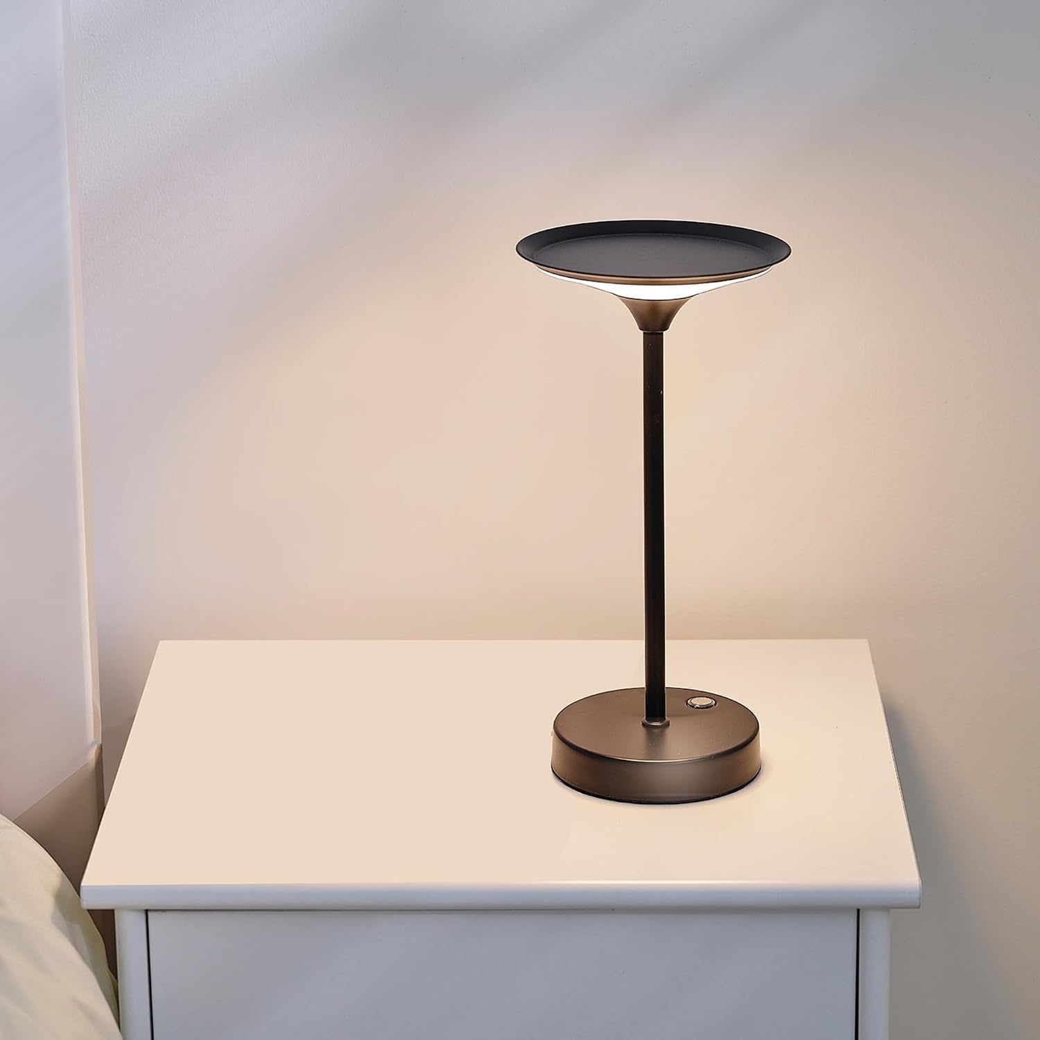 image:imageGlobe Electric 60000118 8 15W LED Integrated Outdoor Table Lamp Black Plugin Rechargeable Battery USBC Cable Frosted Acrylic Diffuser 4Step Dimmer Touch Switch Wet RatedBlack